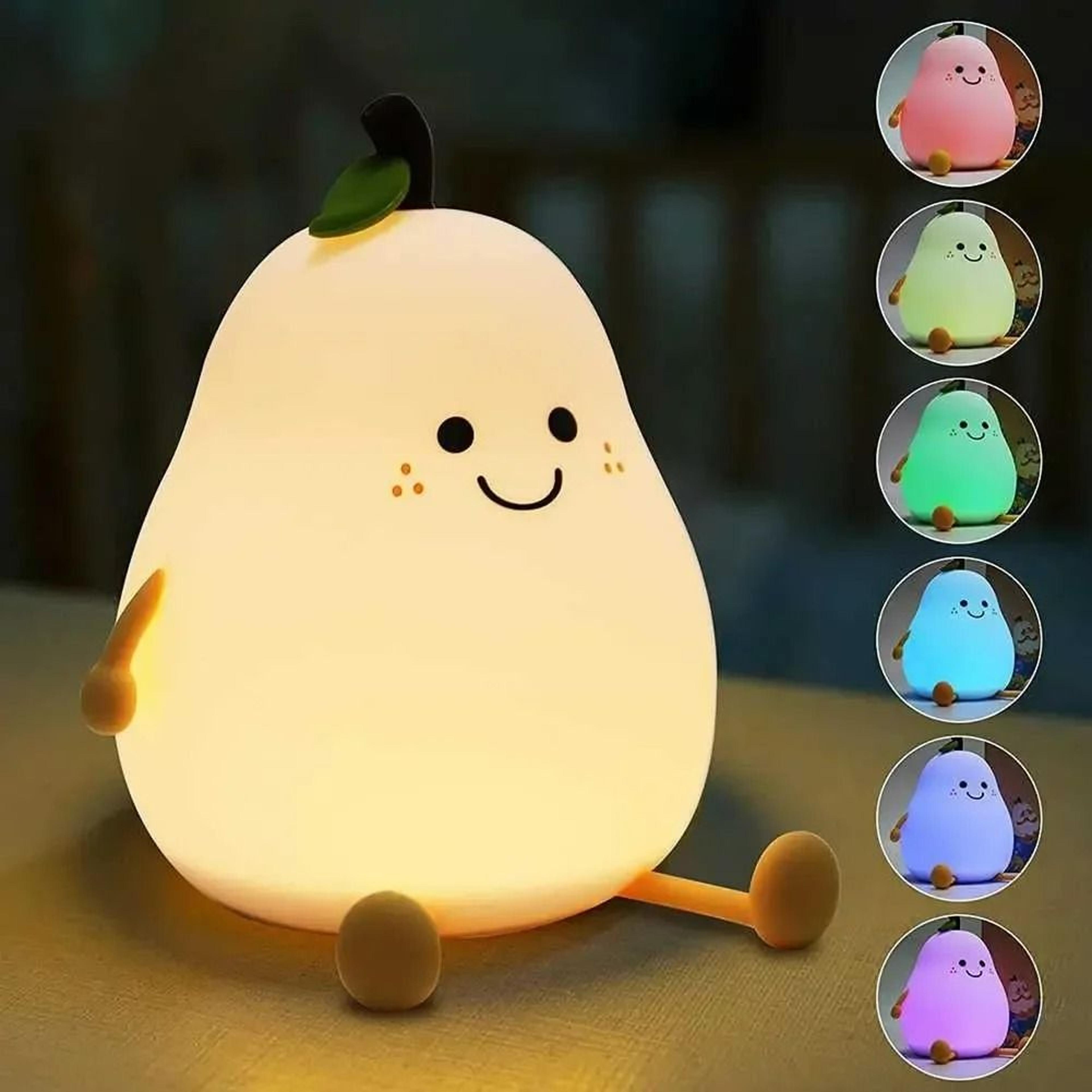 kawaii pear-shaped silicone led night light