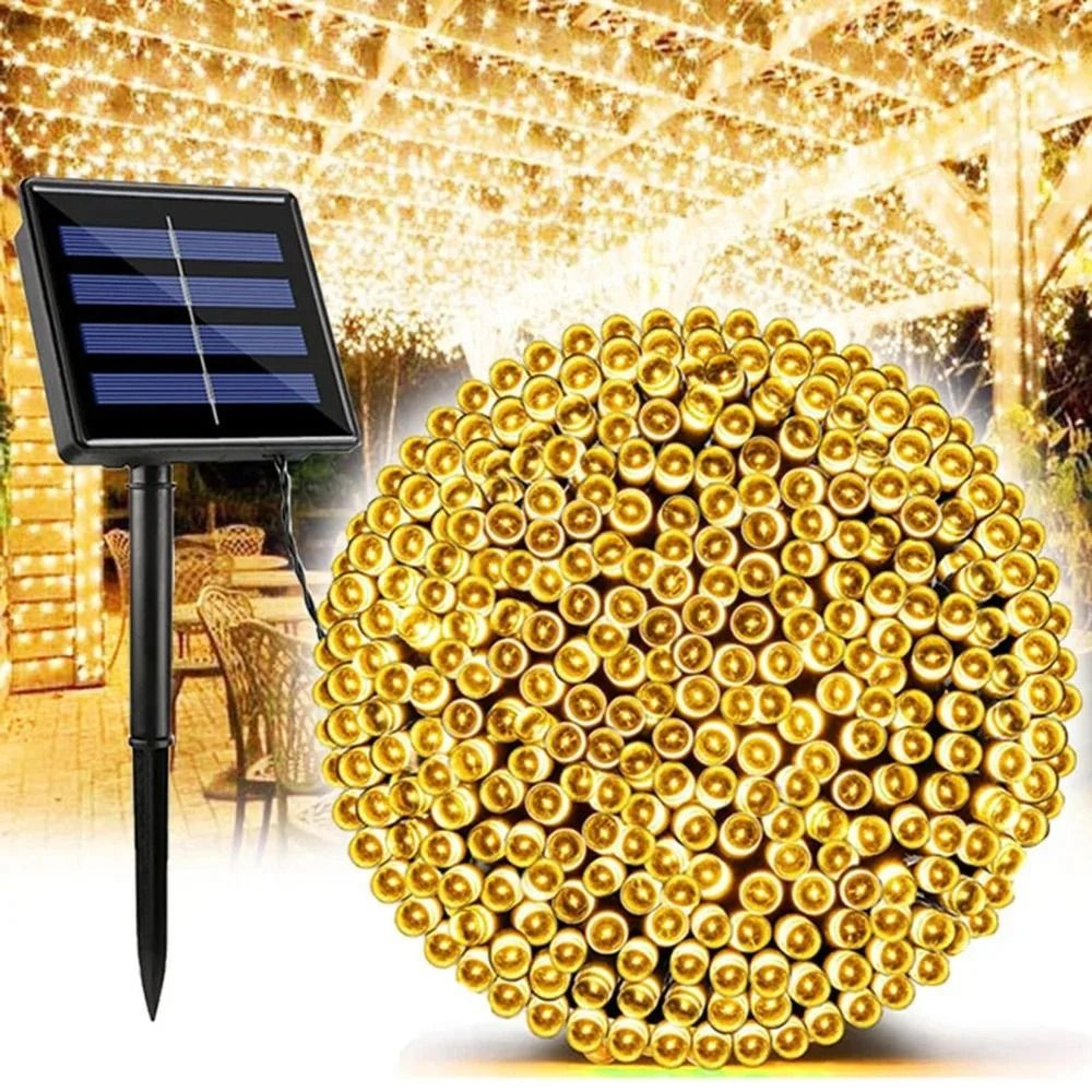 solar 8-color outdoor waterproof led string lights