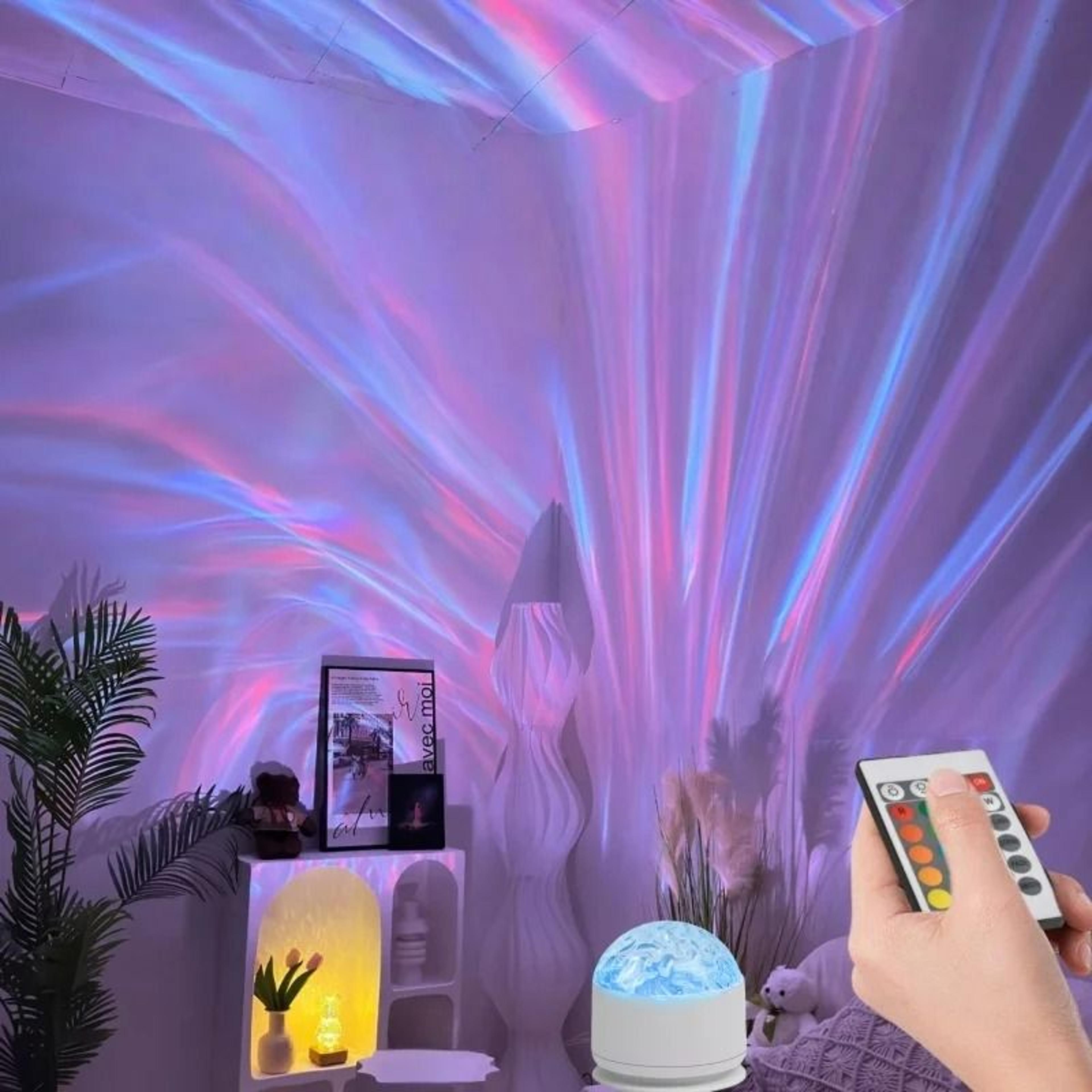 rgb 16-color dynamic water ripple & aurora led table lamp