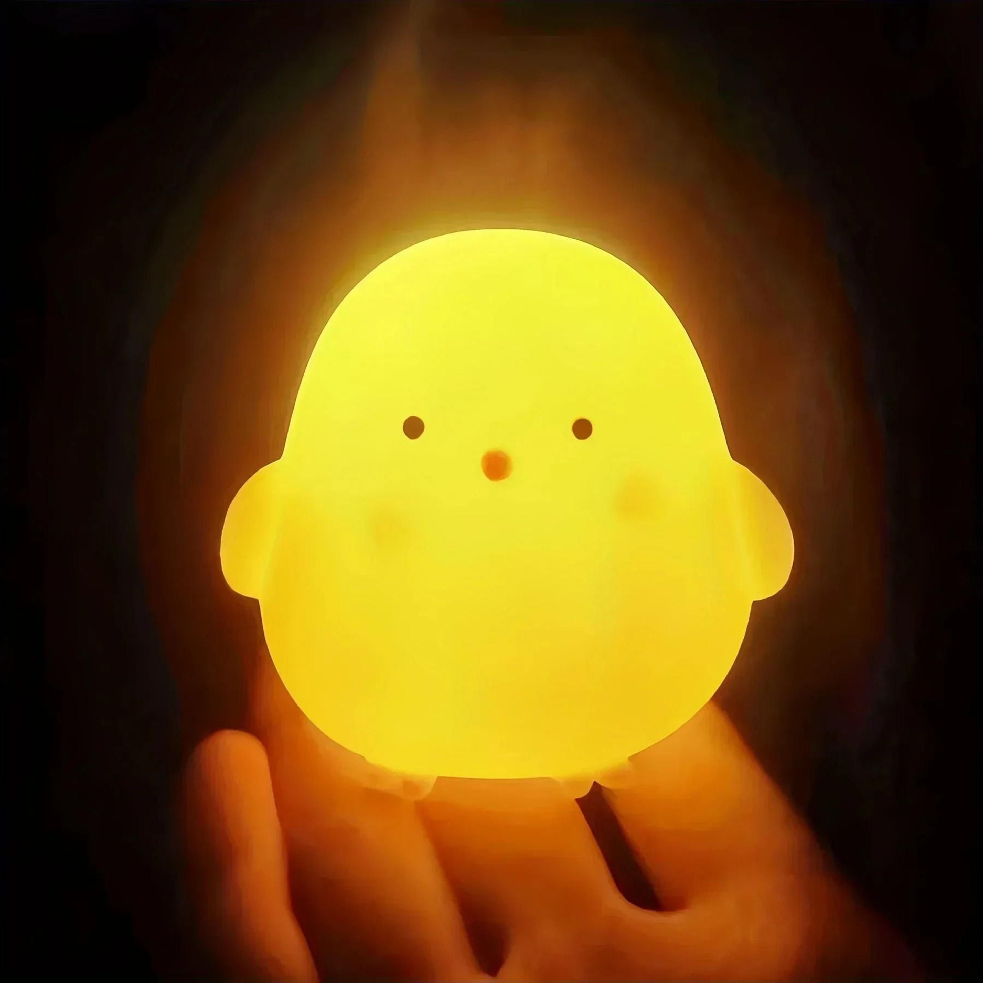 cute duck silicone led night light