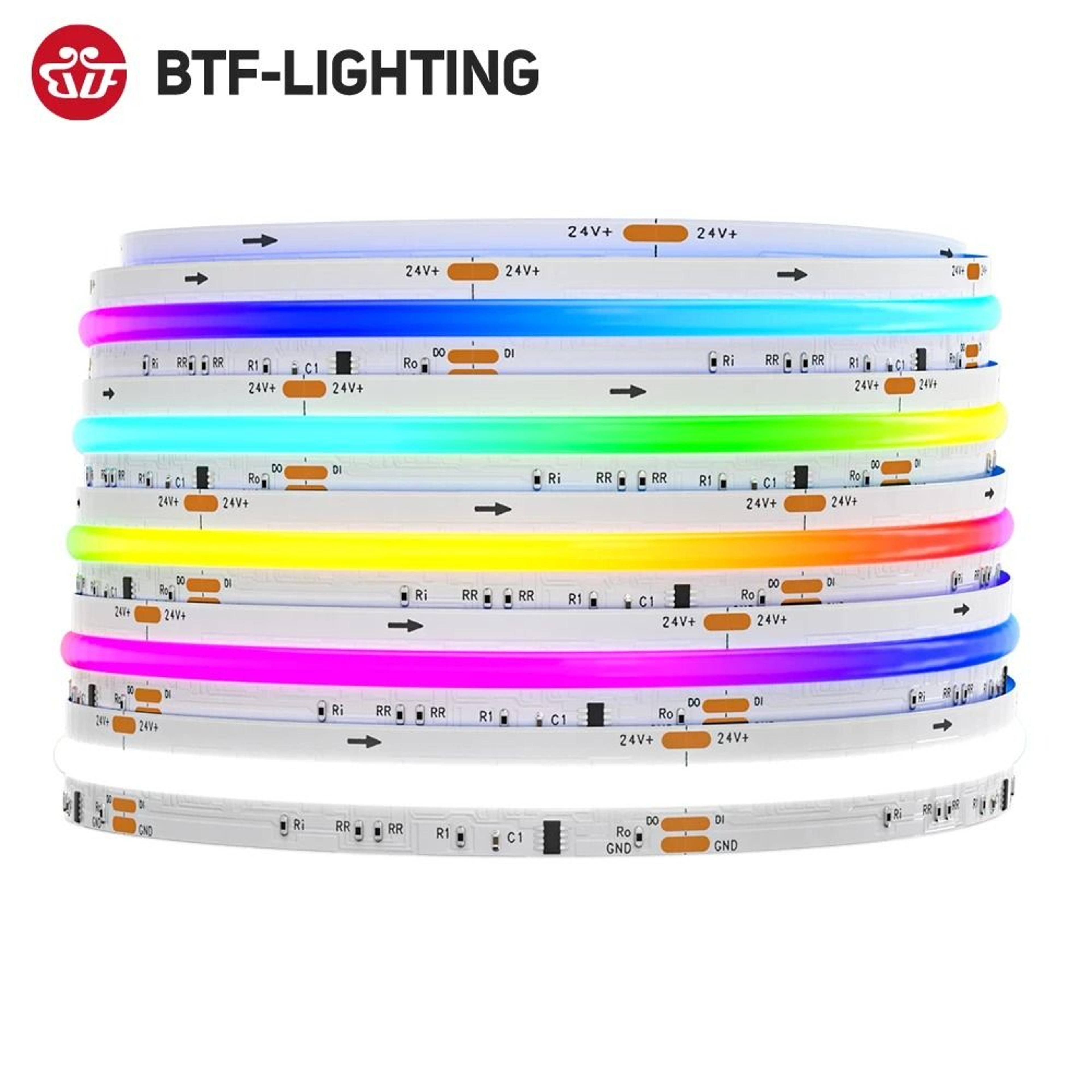 high-density fcob spi rgbw ic addressable led light strip