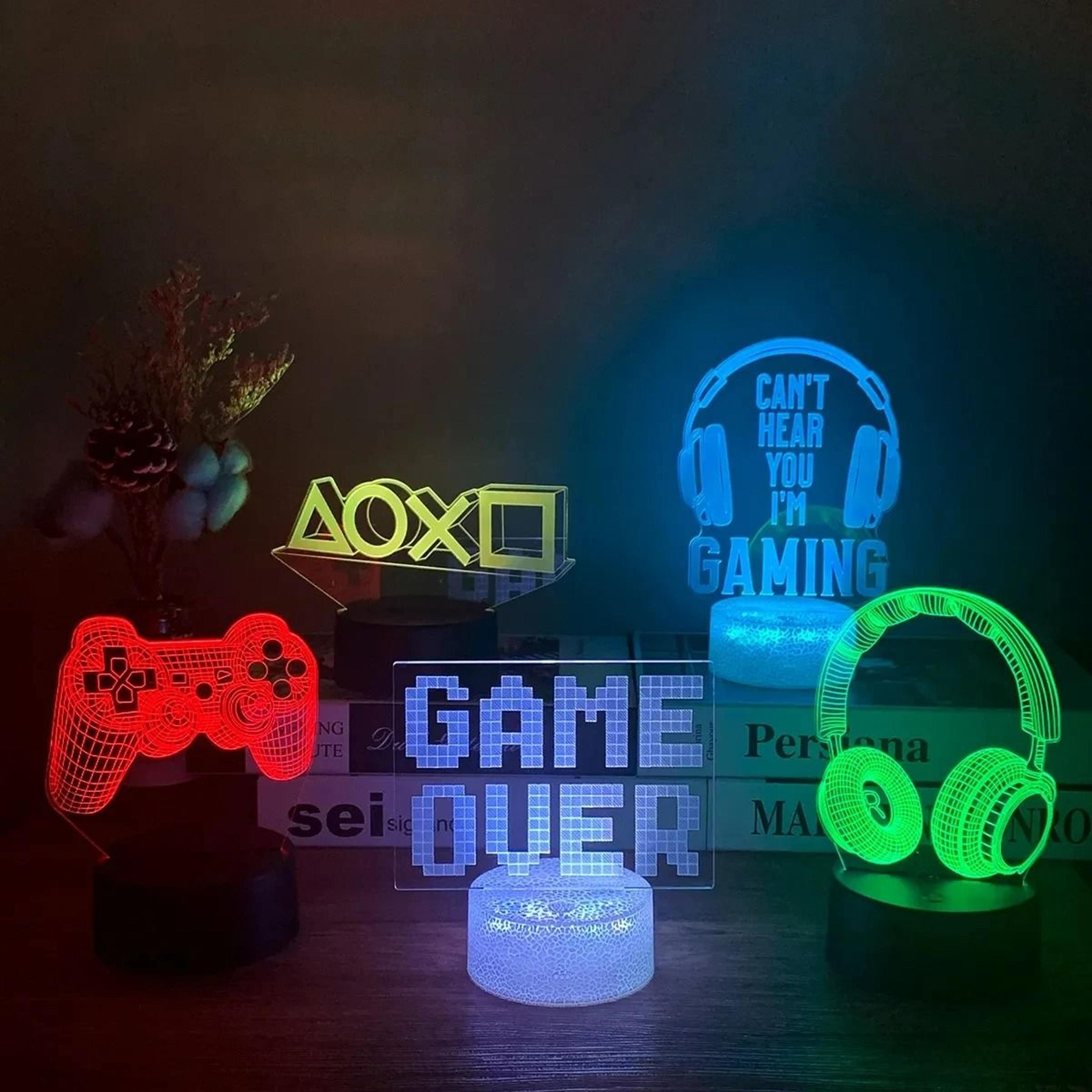 3d gaming setup rgb led desk light