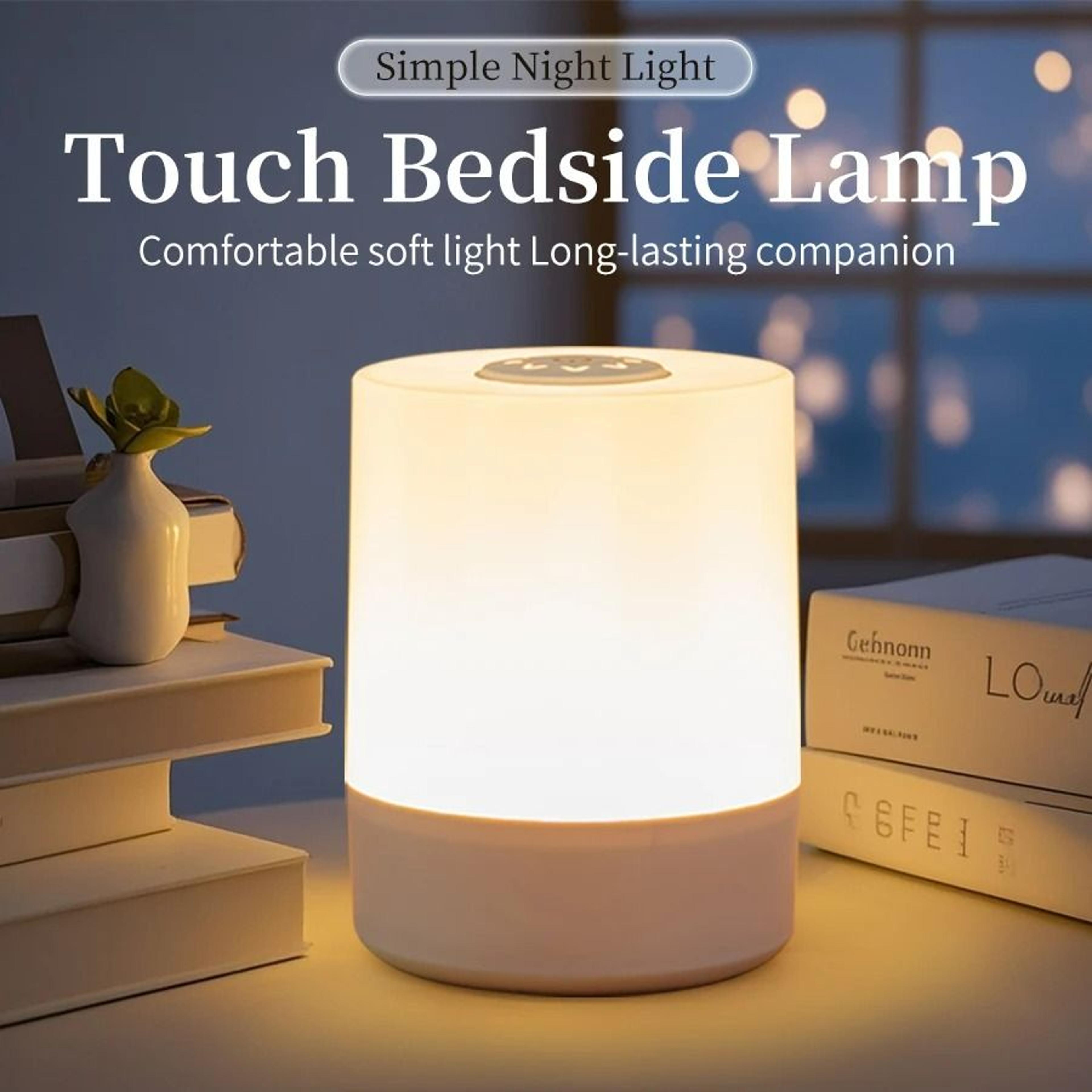 touch led bedside night light with remote & timer