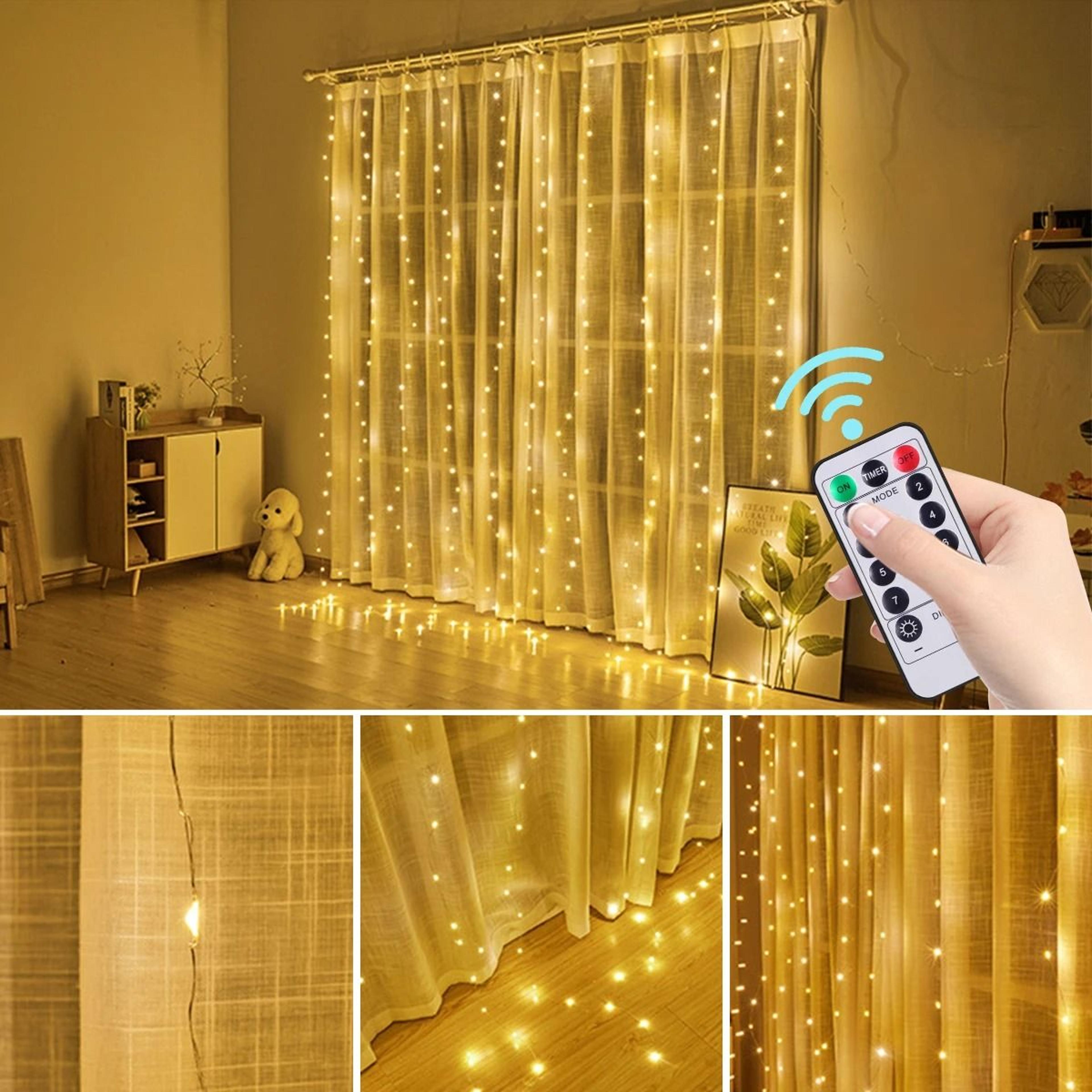 usb fairy curtain lights with remote control hanging string lights