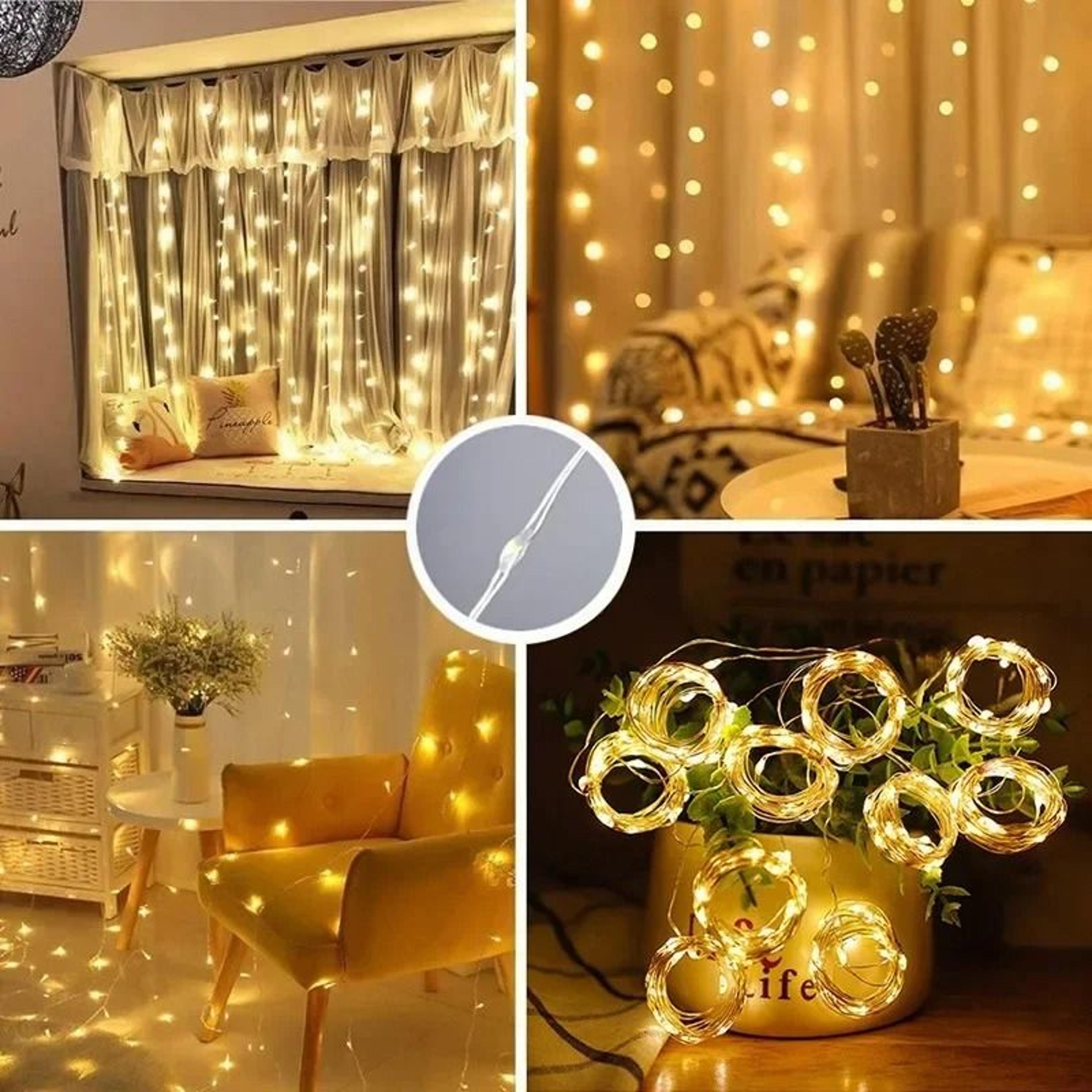 ambient cascade wave wall led drapes remote control
