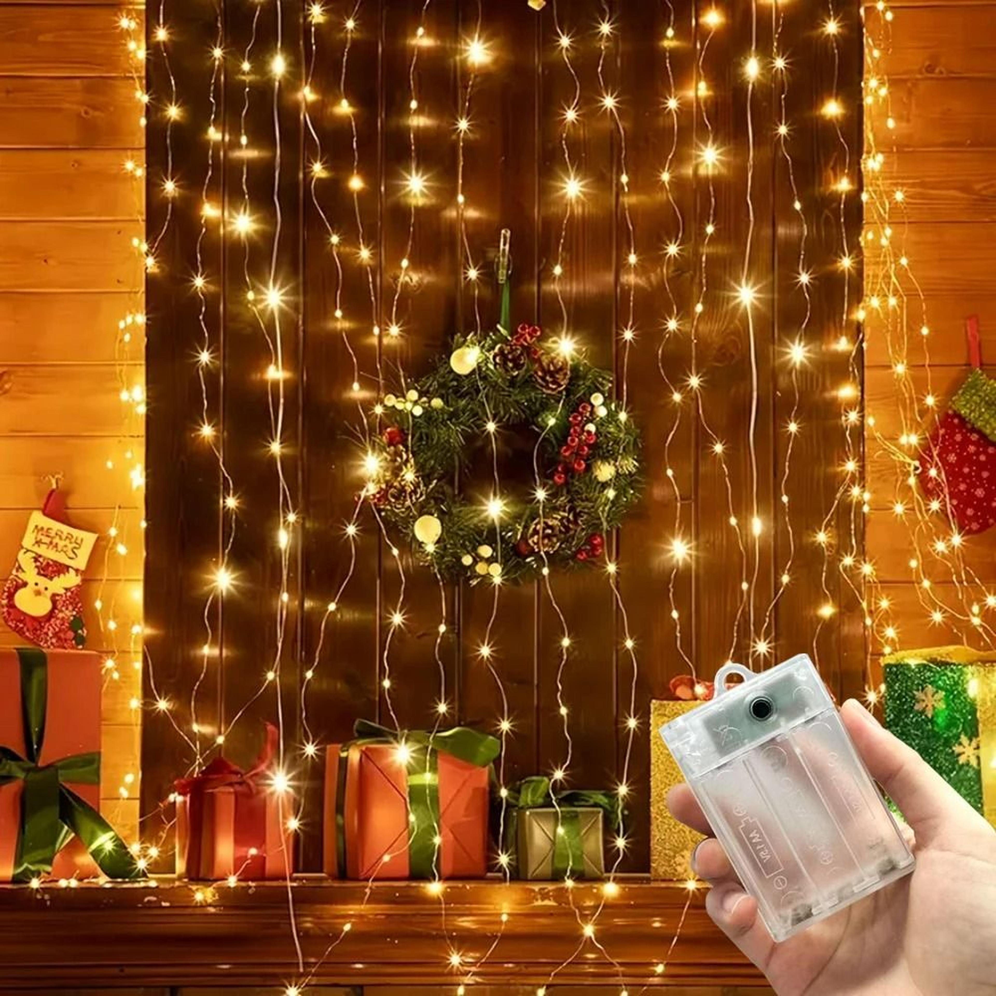 luminous horizon multi-power hanging backdrop string lights