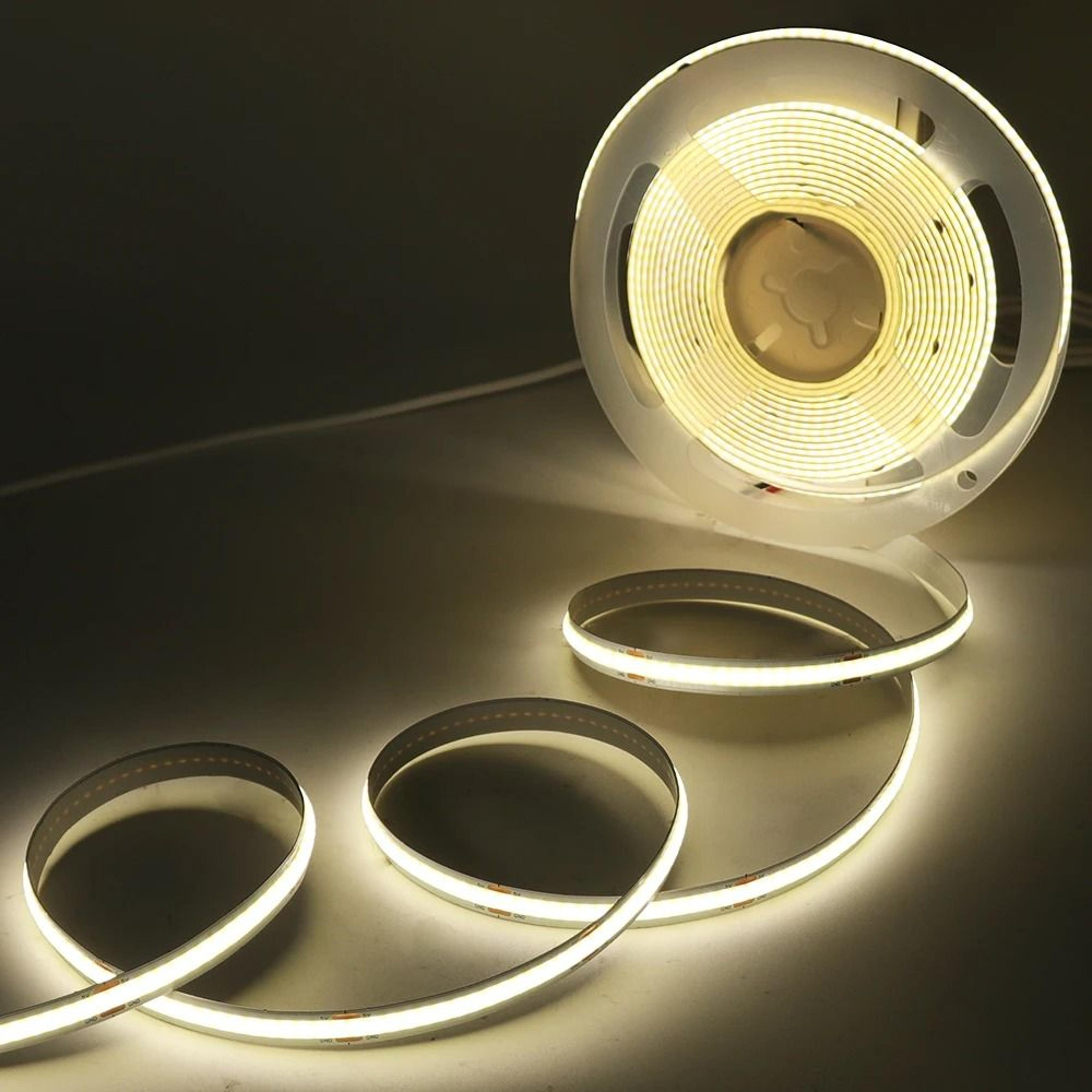 5v battery-powered motion sensor cob led strip light