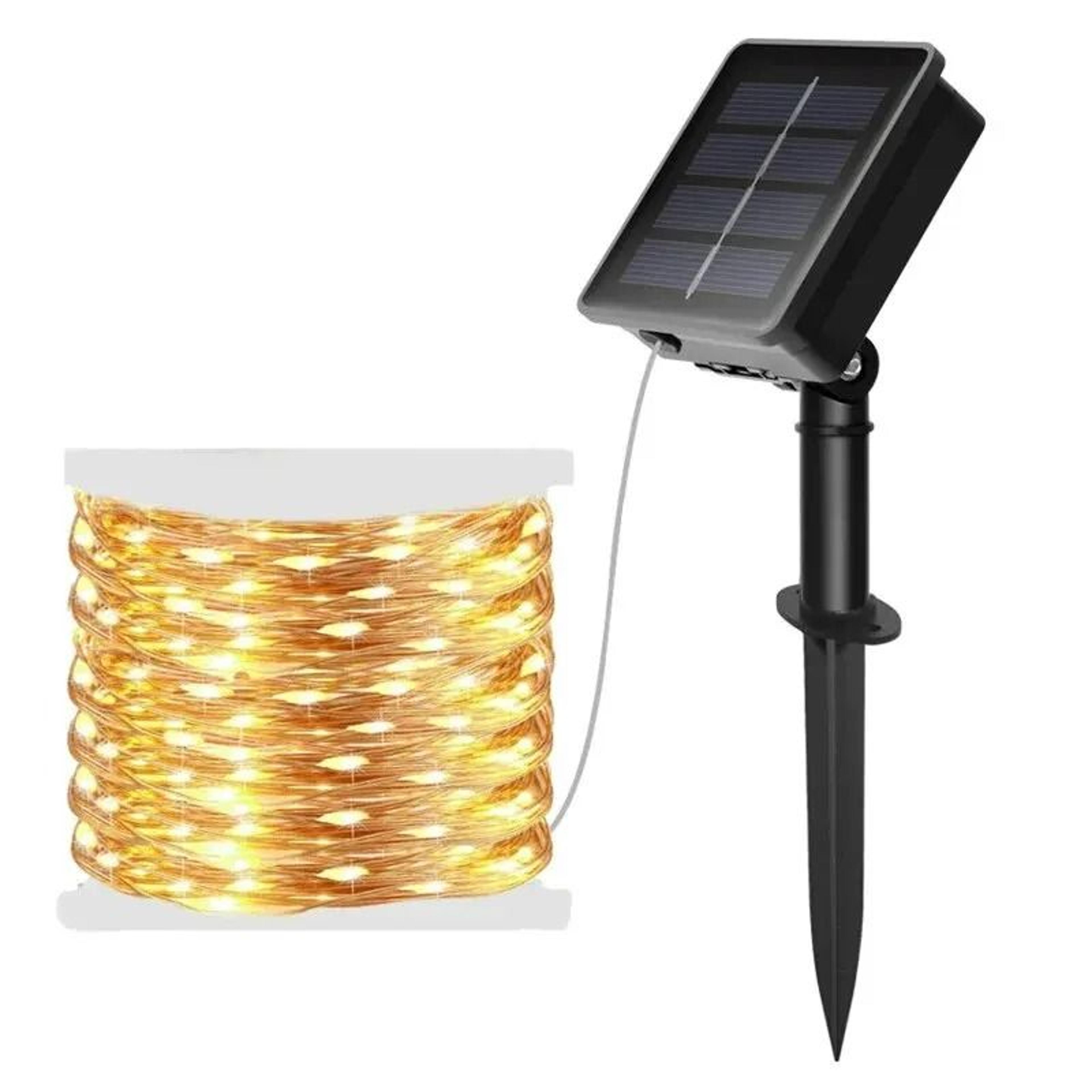 solar waterproof copper wire led fairy string light