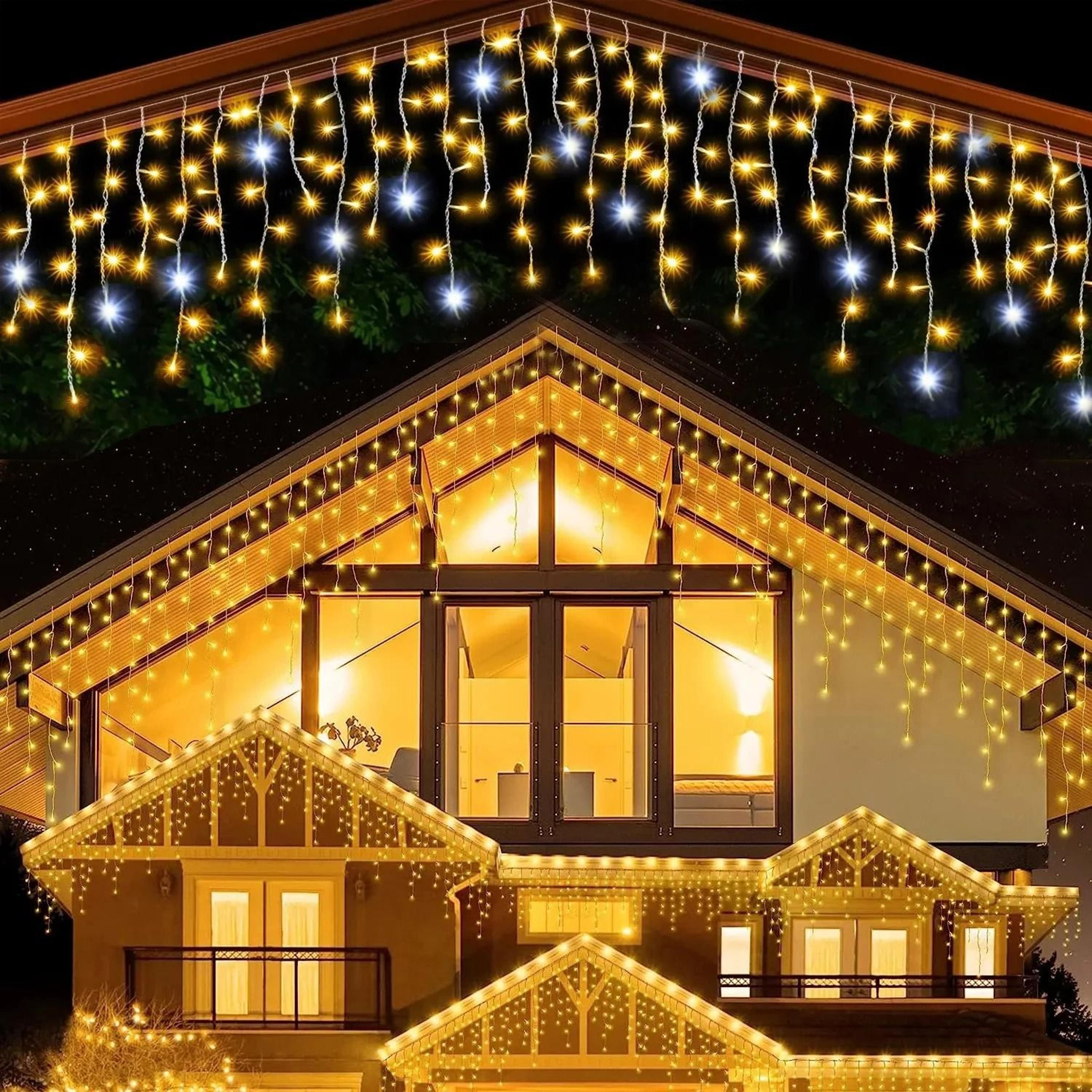 outdoor icicle curtain led fairy lights with flash effect