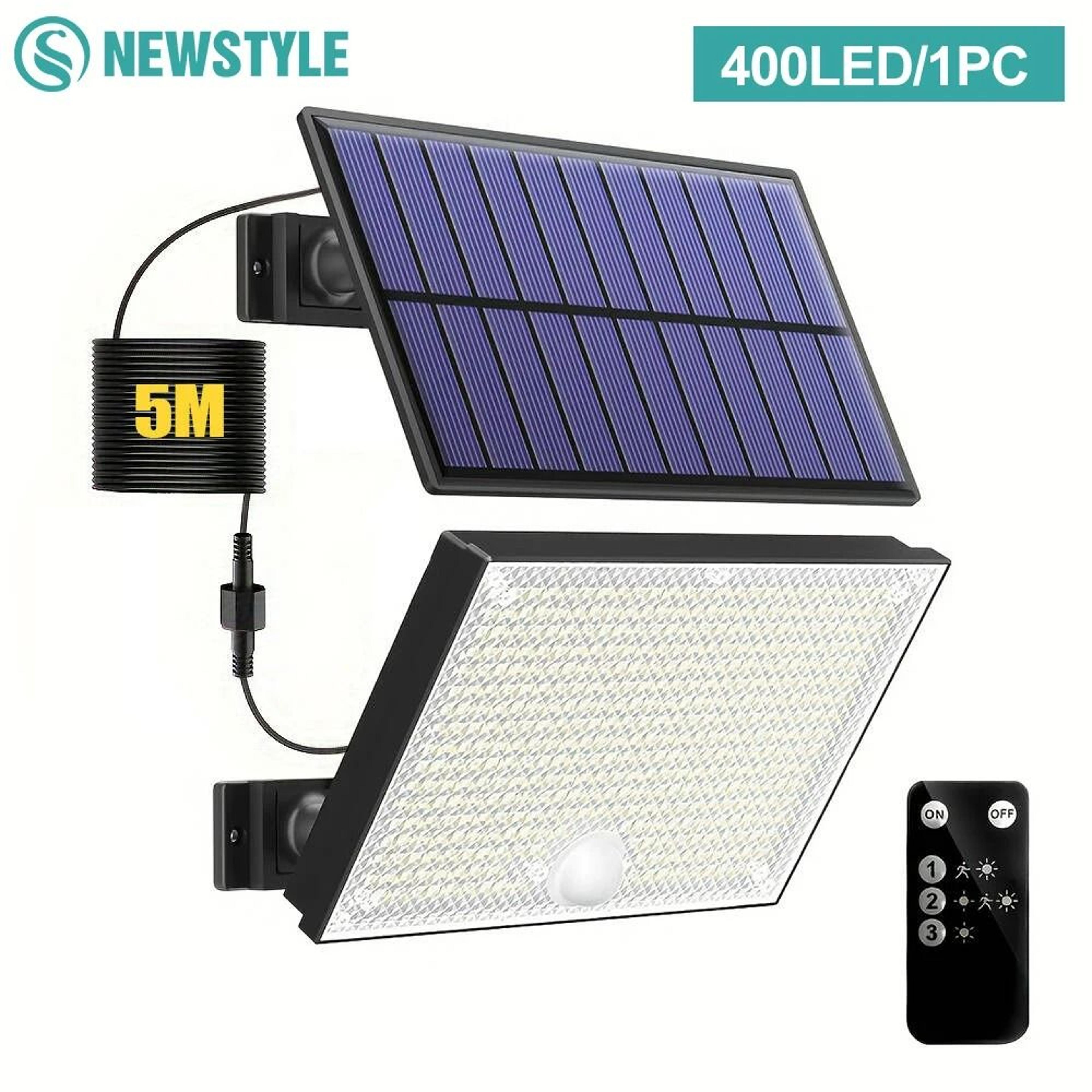 400-led solar outdoor motion sensor security light