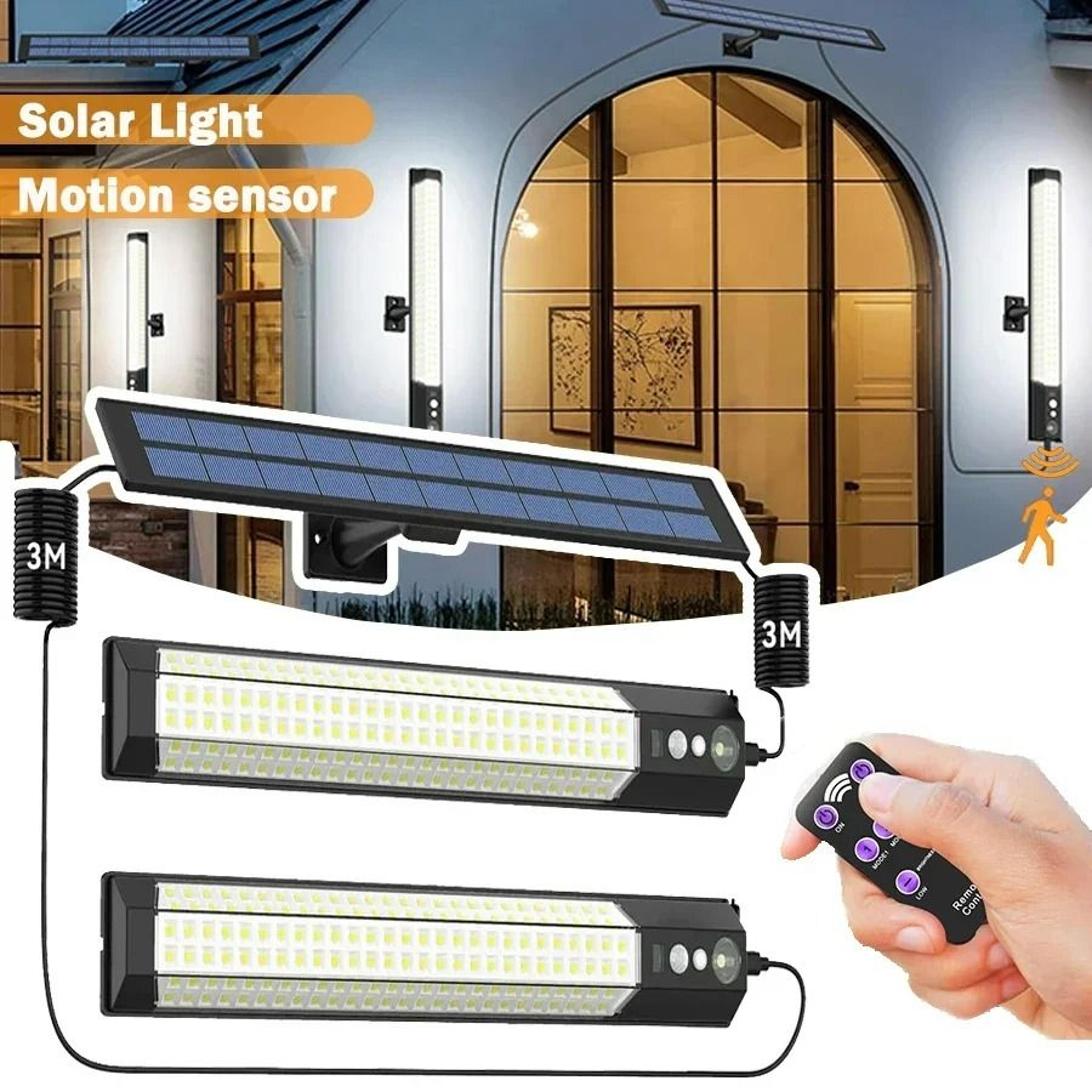 outdoor solar wall security light with wireless remote control