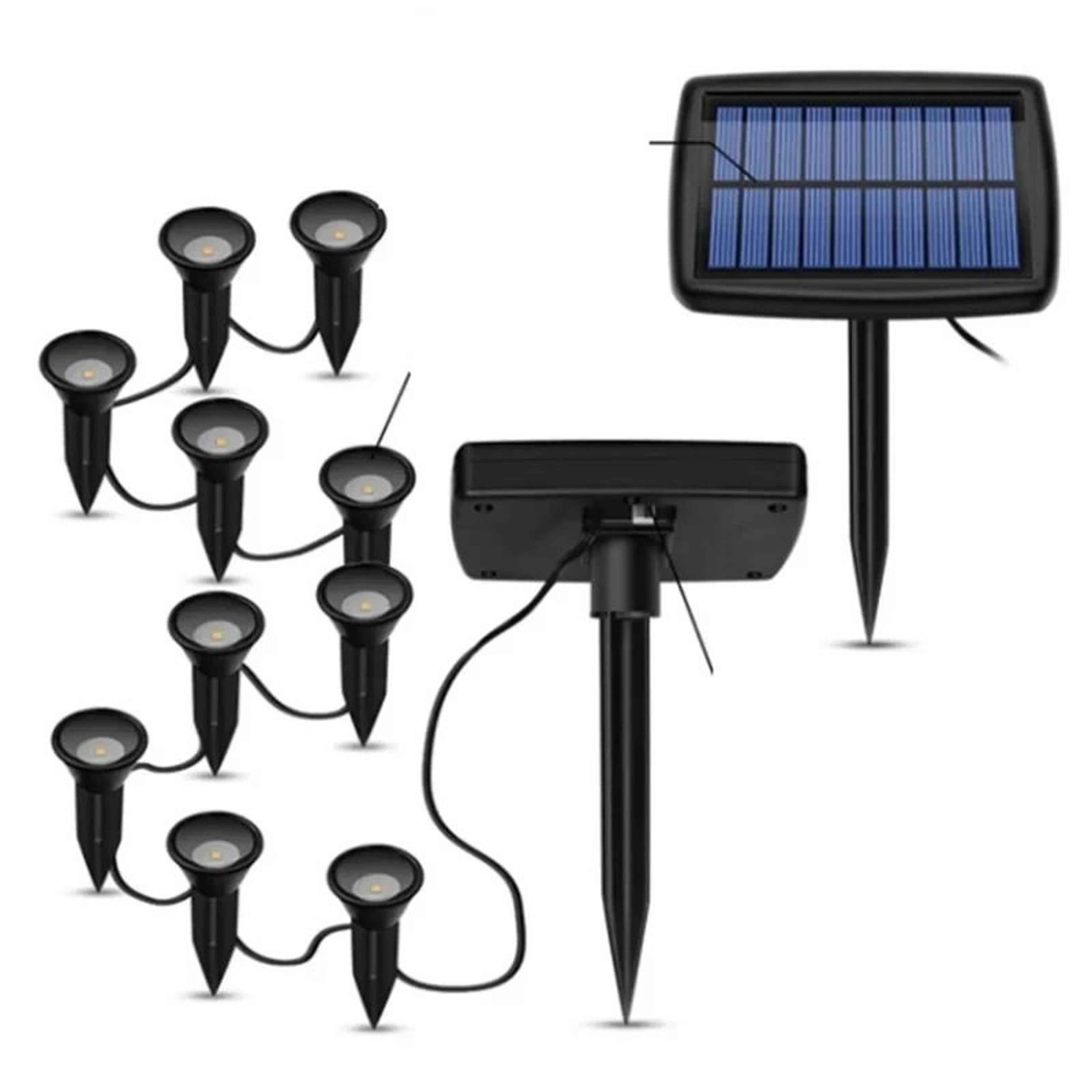 10-in-1 outdoor solar rgb color-changing ground landscape lights