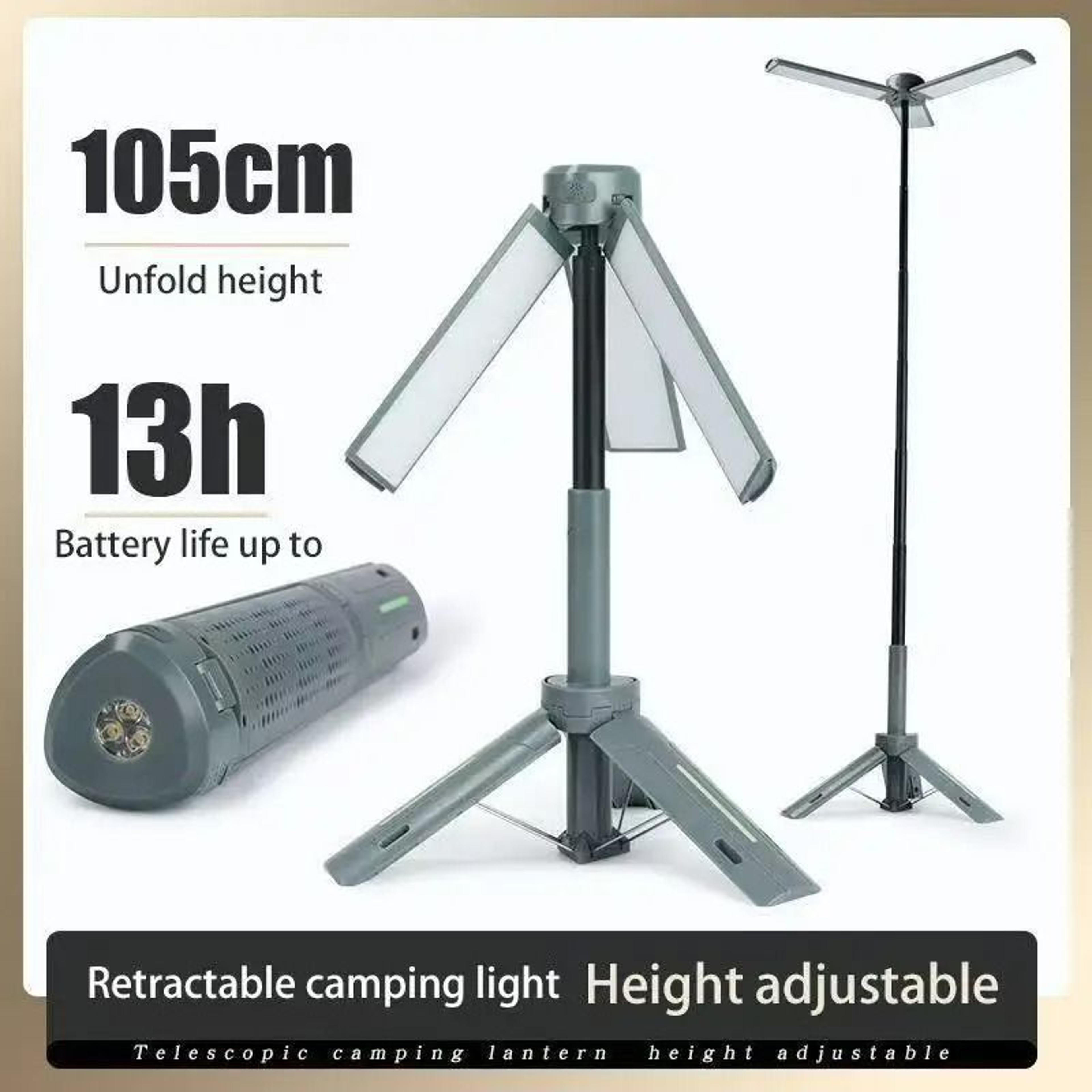 8000mah rechargeable telescopic led camping lantern & power bank