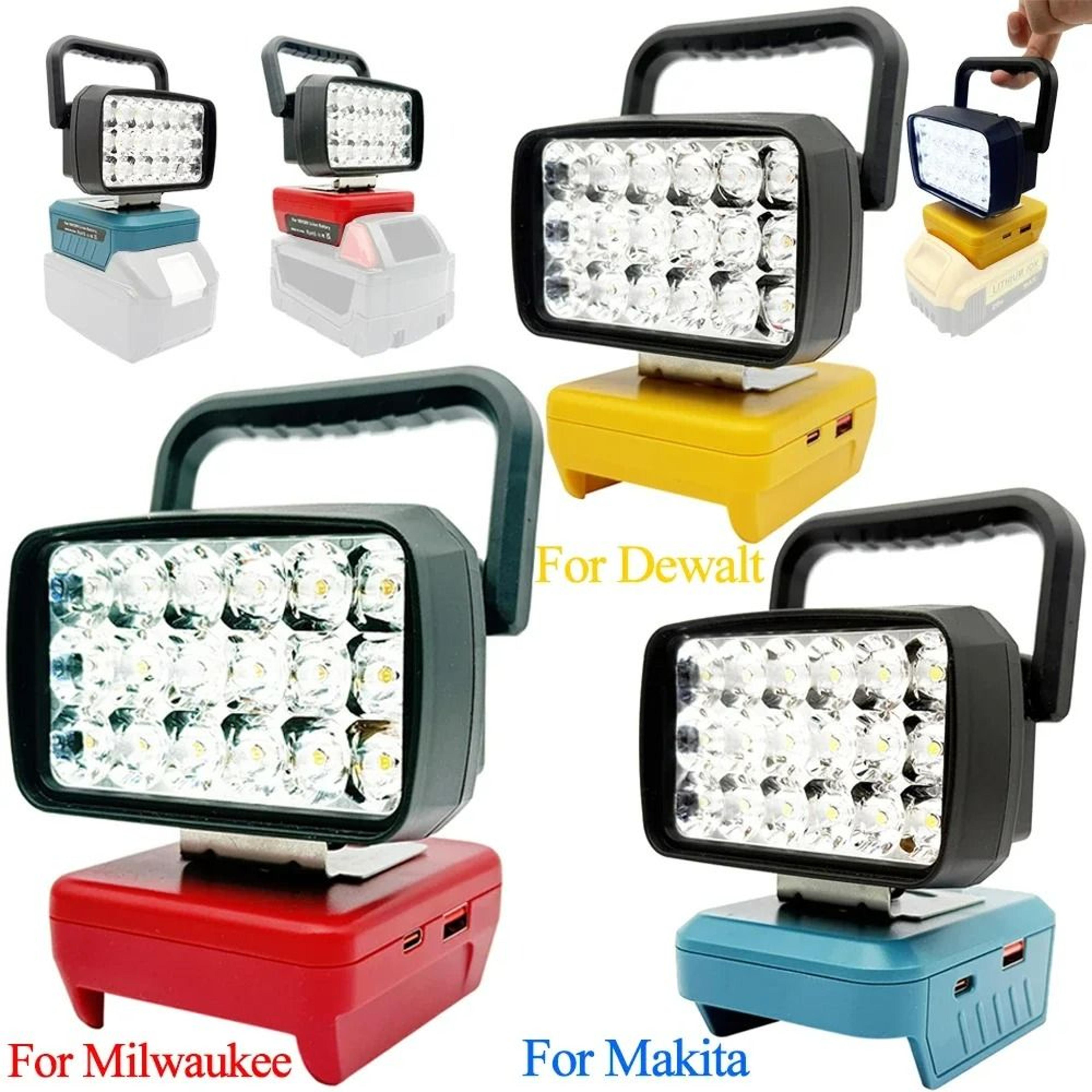 18-led cordless handheld spotlight & work light (fits 18v/20v power tool batteries)