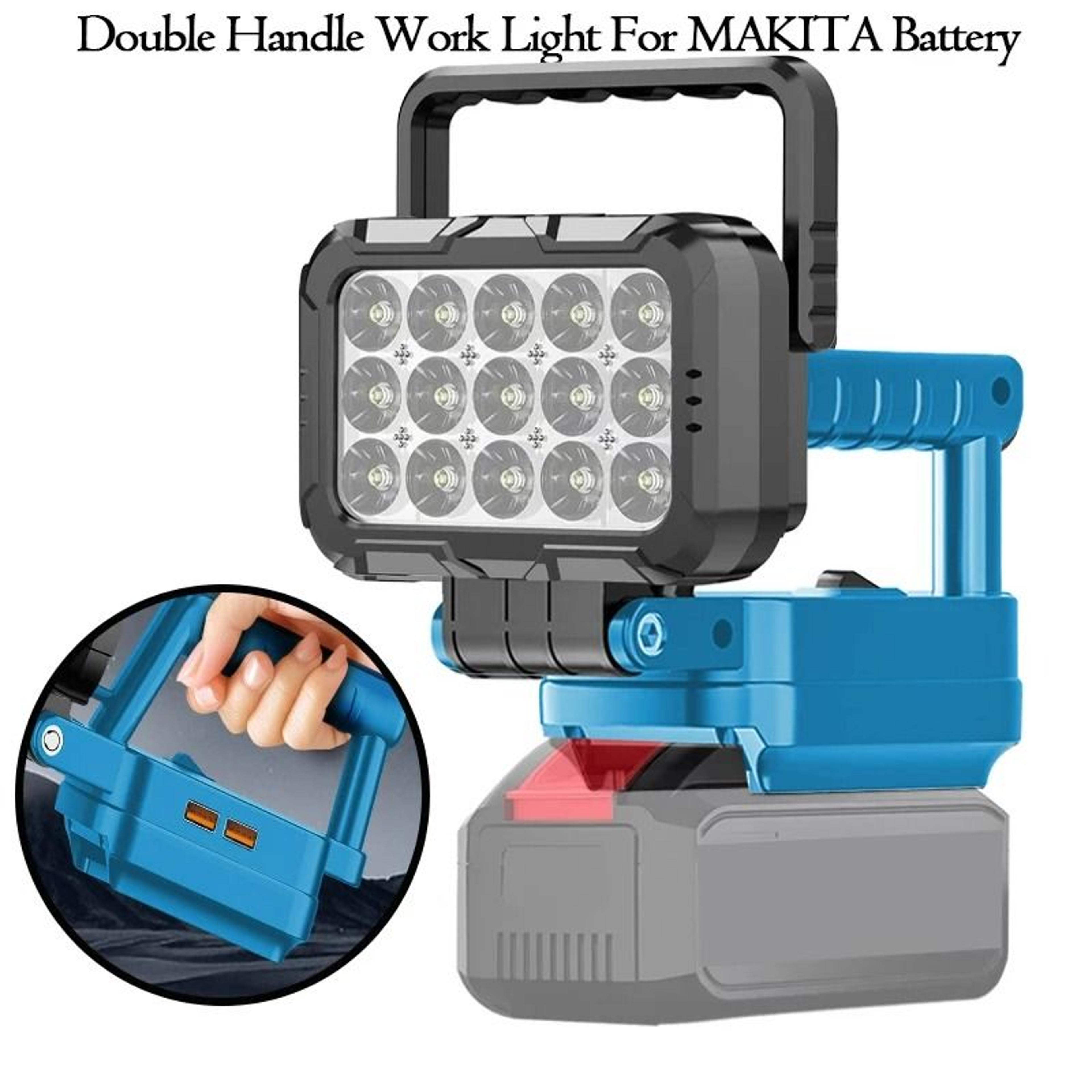 3-inch cordless portable led work light & floodlight with usb (for 18v tool battery)