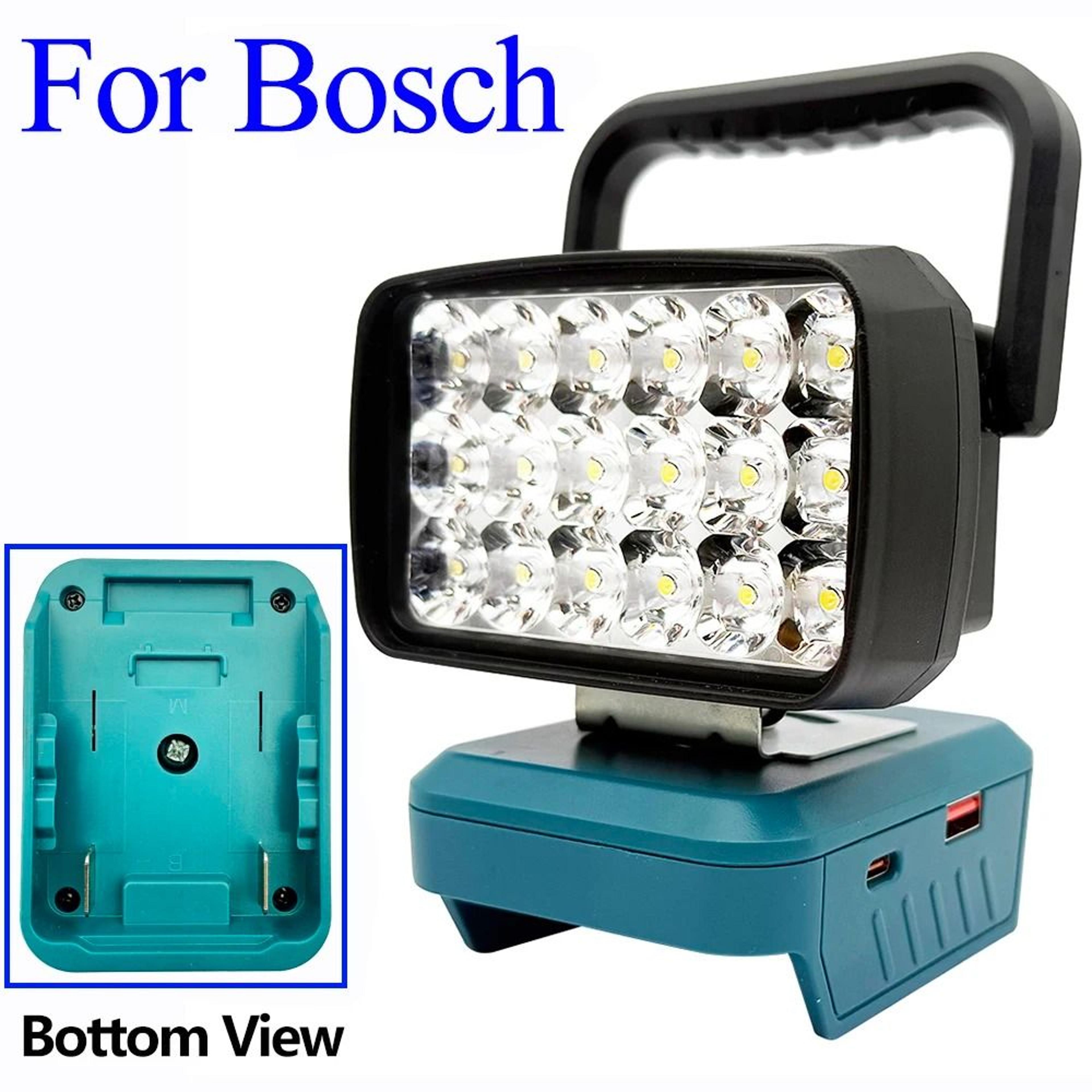 bosch 18v compatible cordless led work light & handheld spotlight
