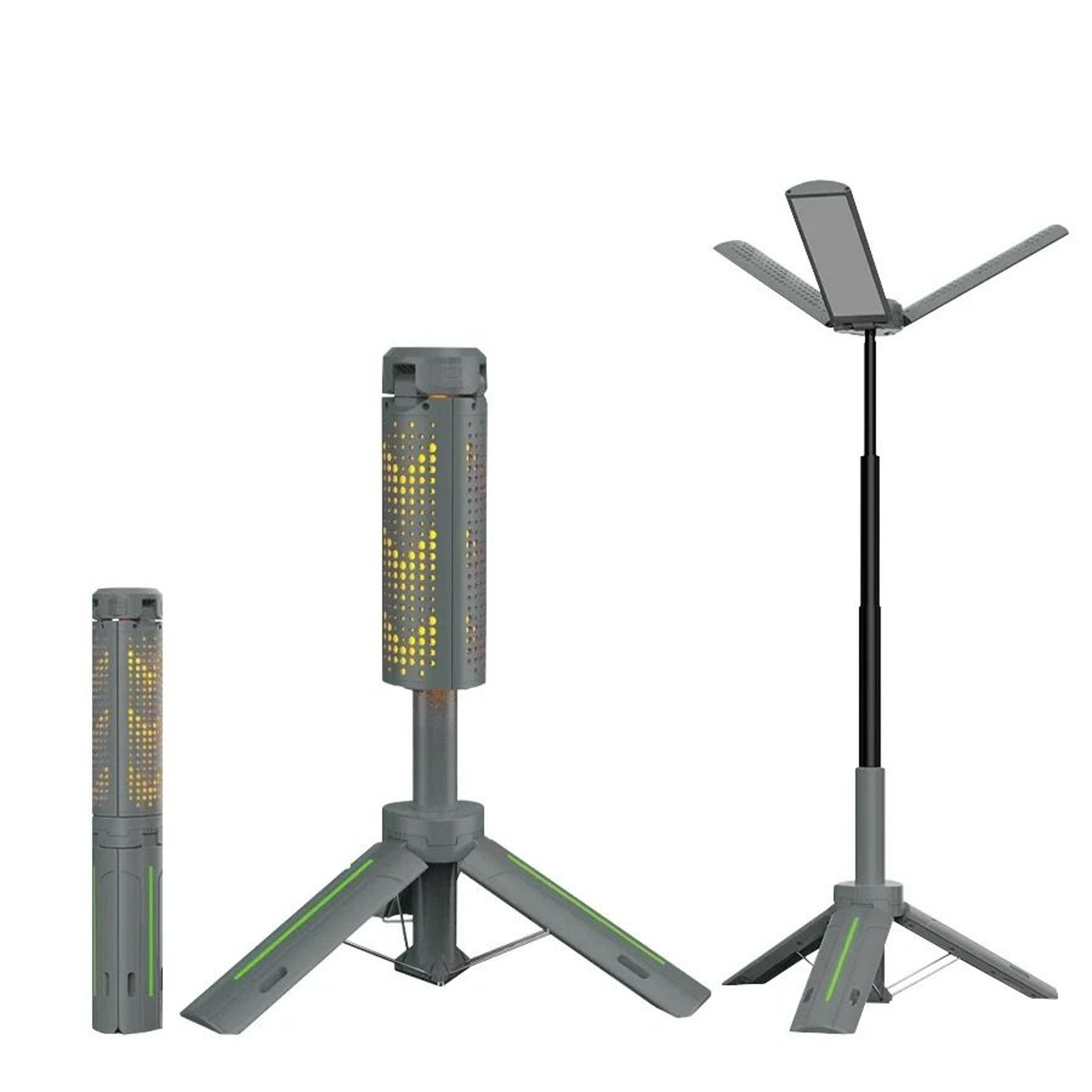 8000mah telescopic rechargeable camping lantern & multi-mode spotlight