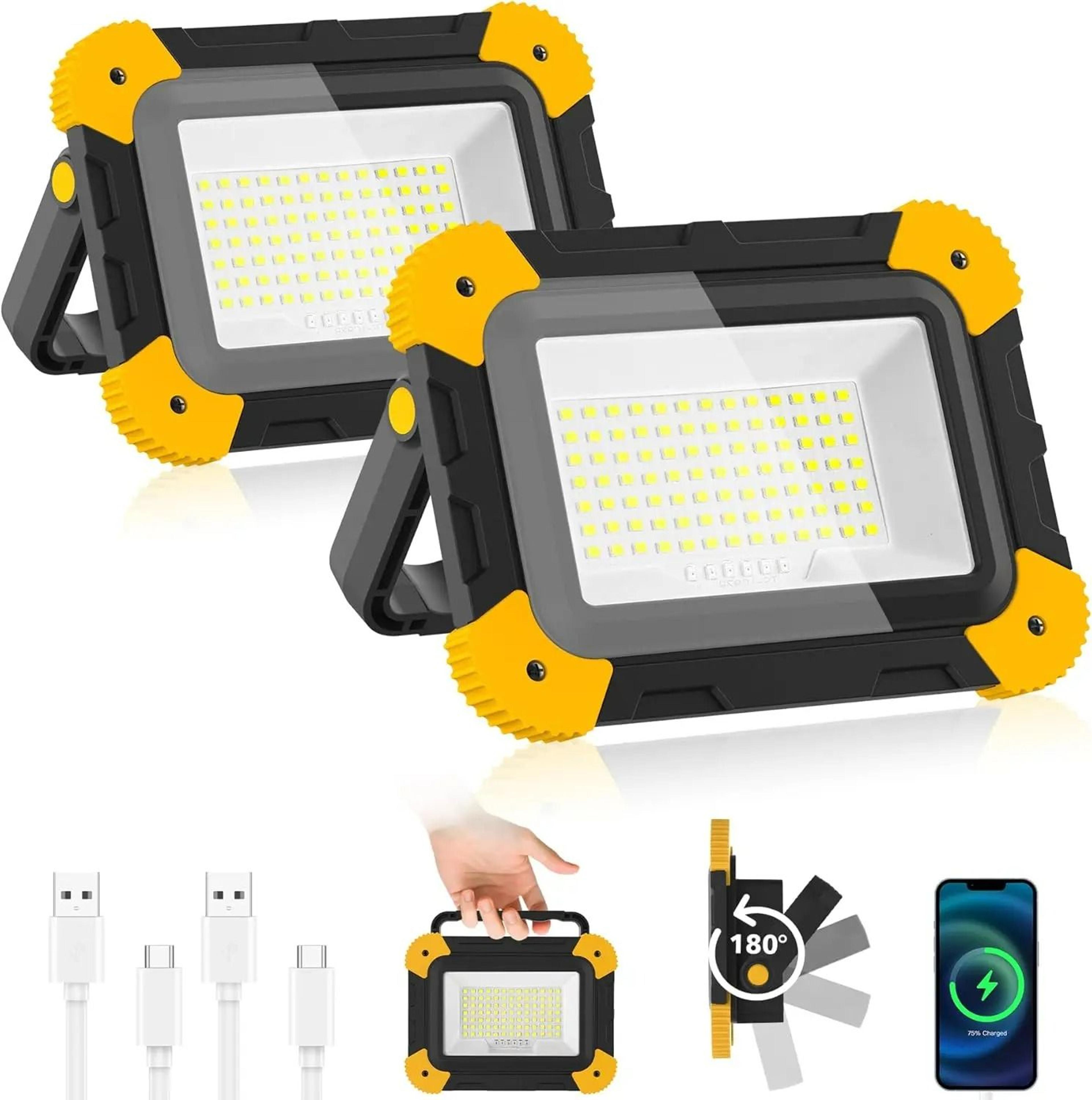 5-mode portable led work spotlight & rechargeable floodlight