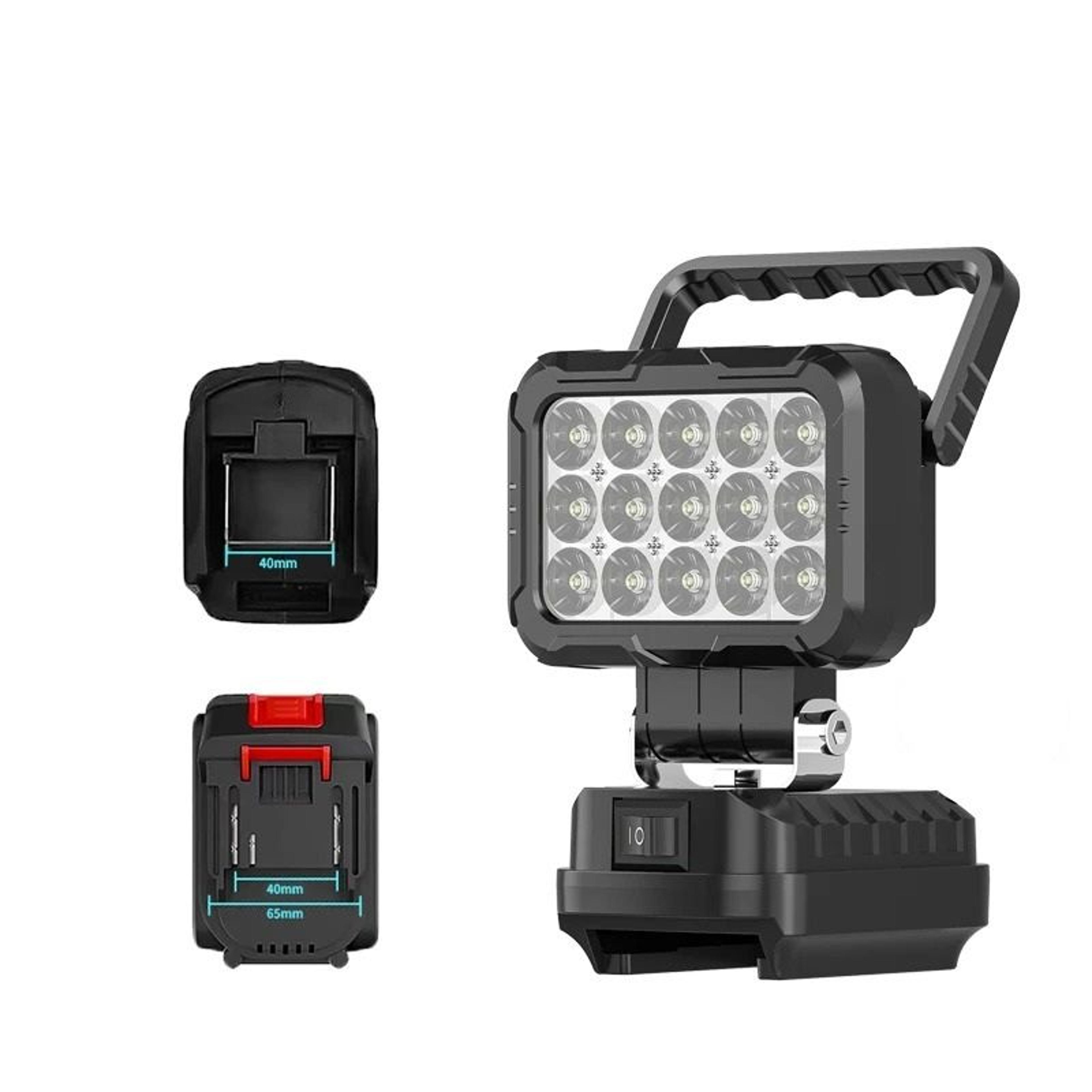 15-led makita compatible cordless work light & spotlight