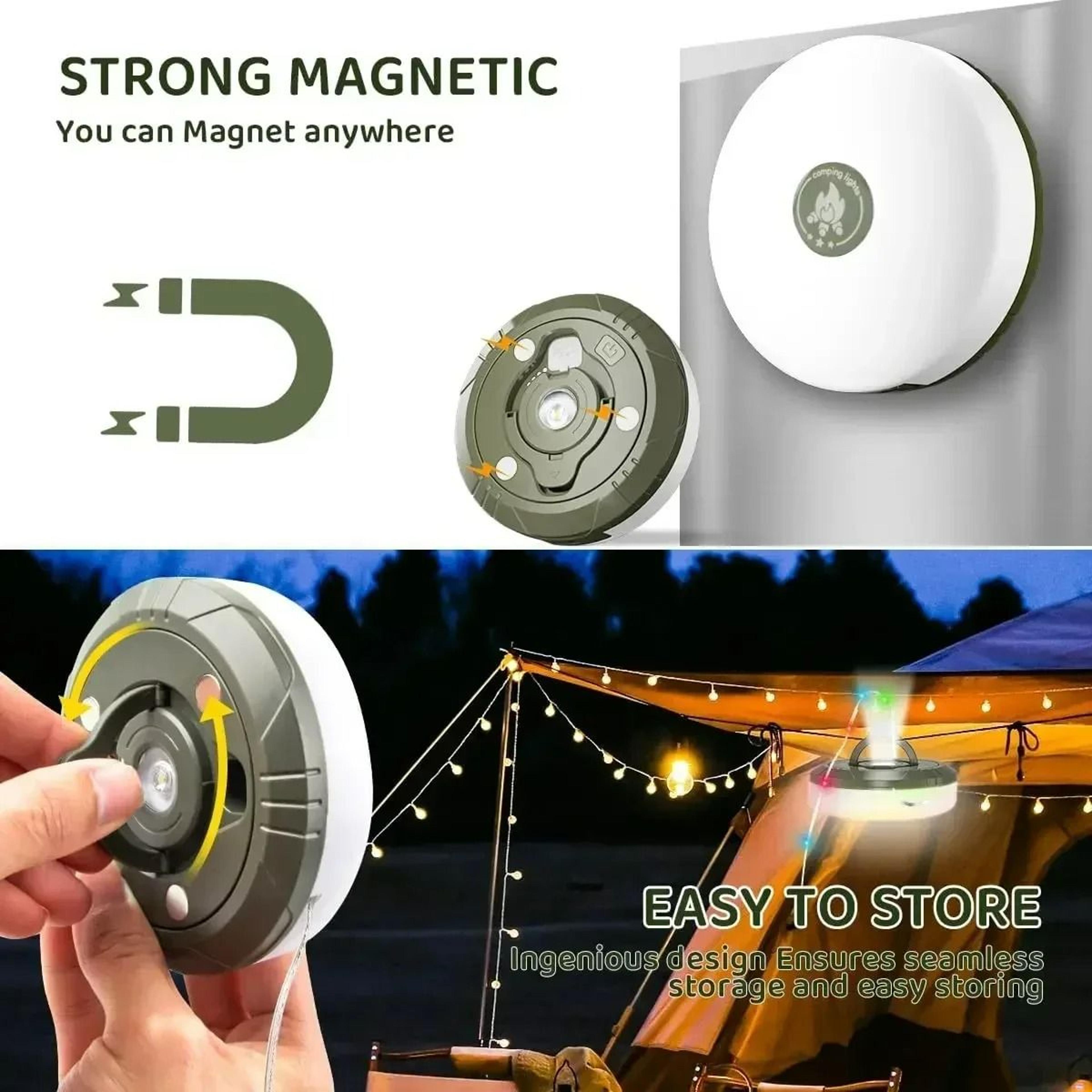 scalable retractable outdoor camping light chain & tent string lamp