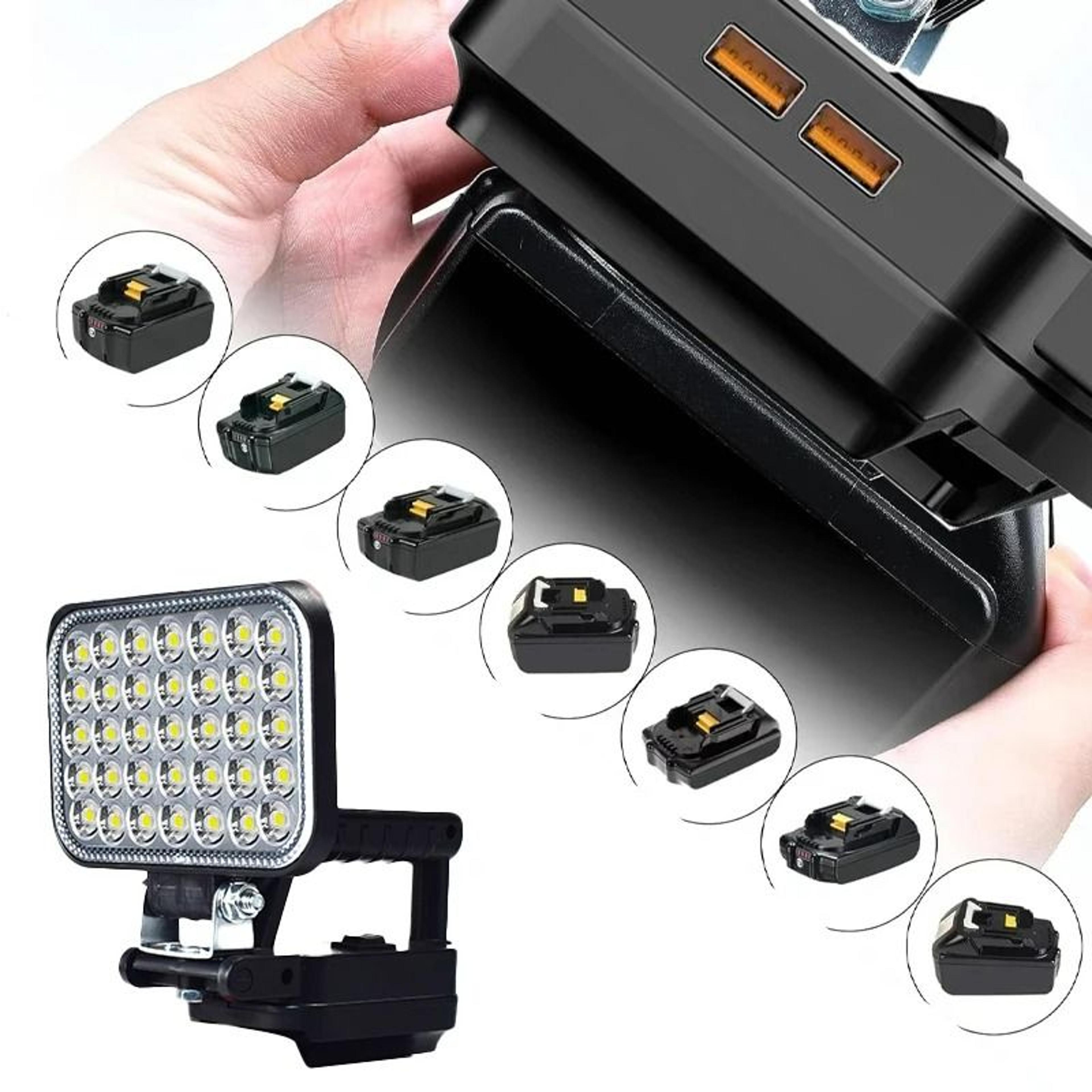14.4v–18v tool battery led work light & handheld outdoor spotlight