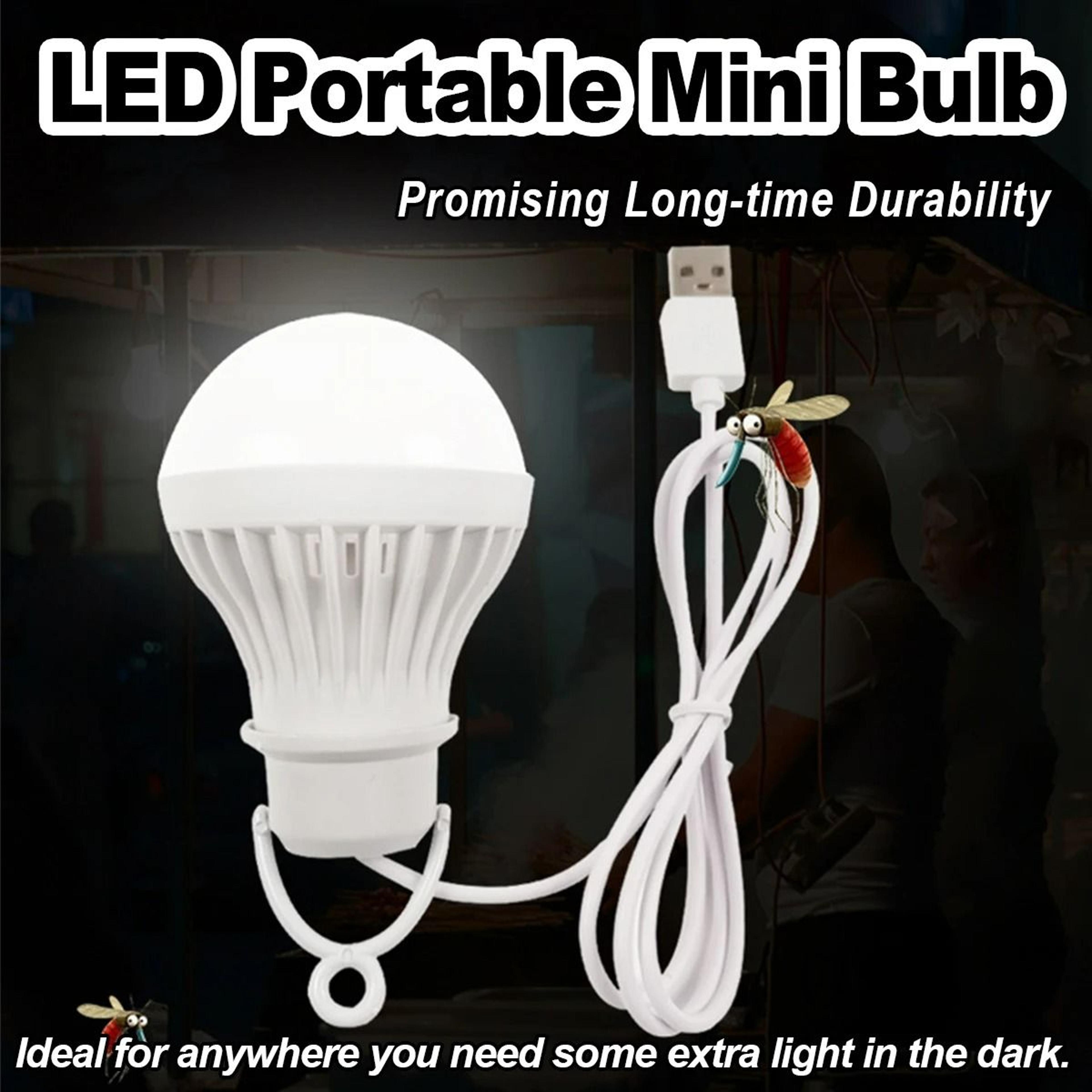 usb-powered mini led tent bulb with cable & hanging clip