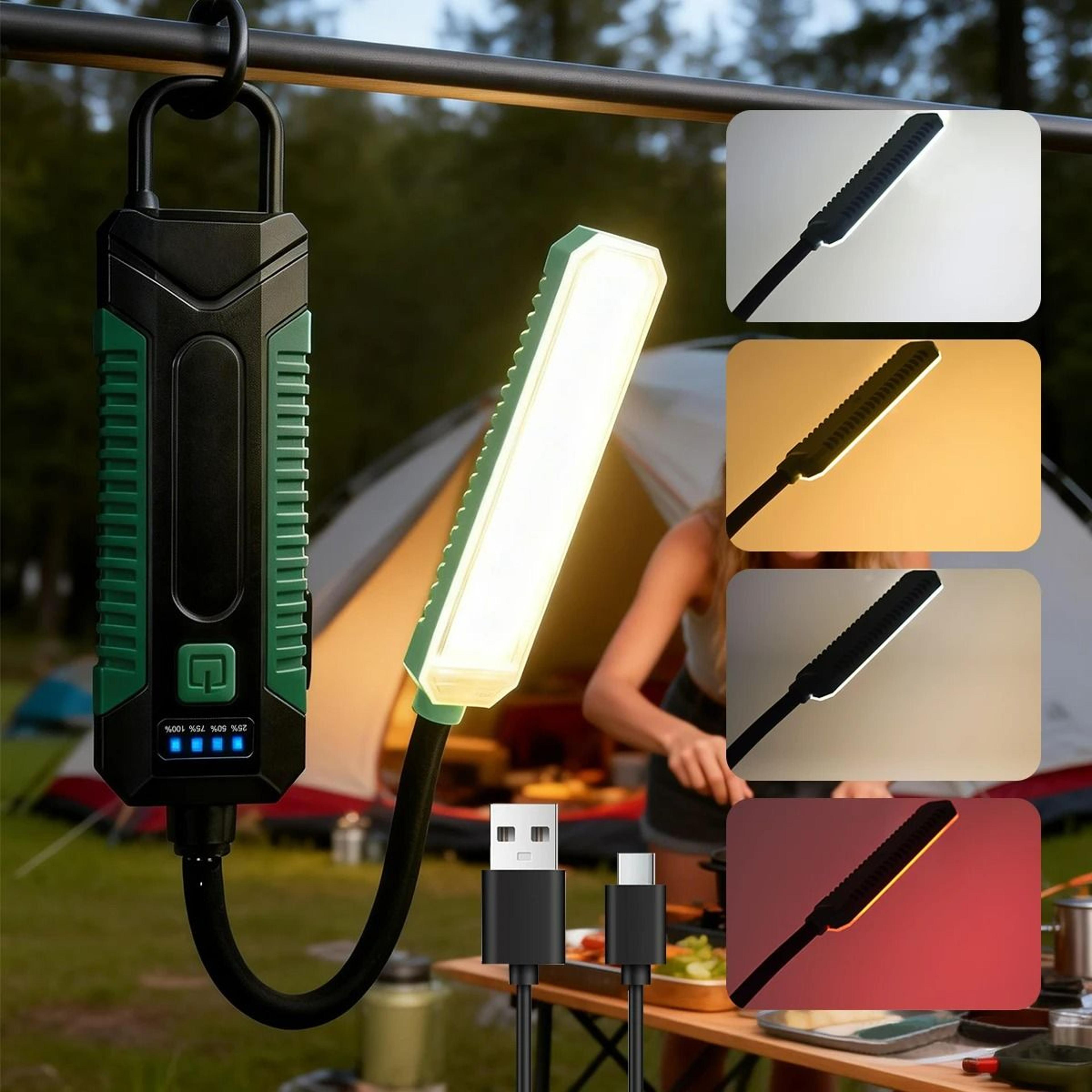 rechargeable magnetic led work light with 360° flexible gooseneck