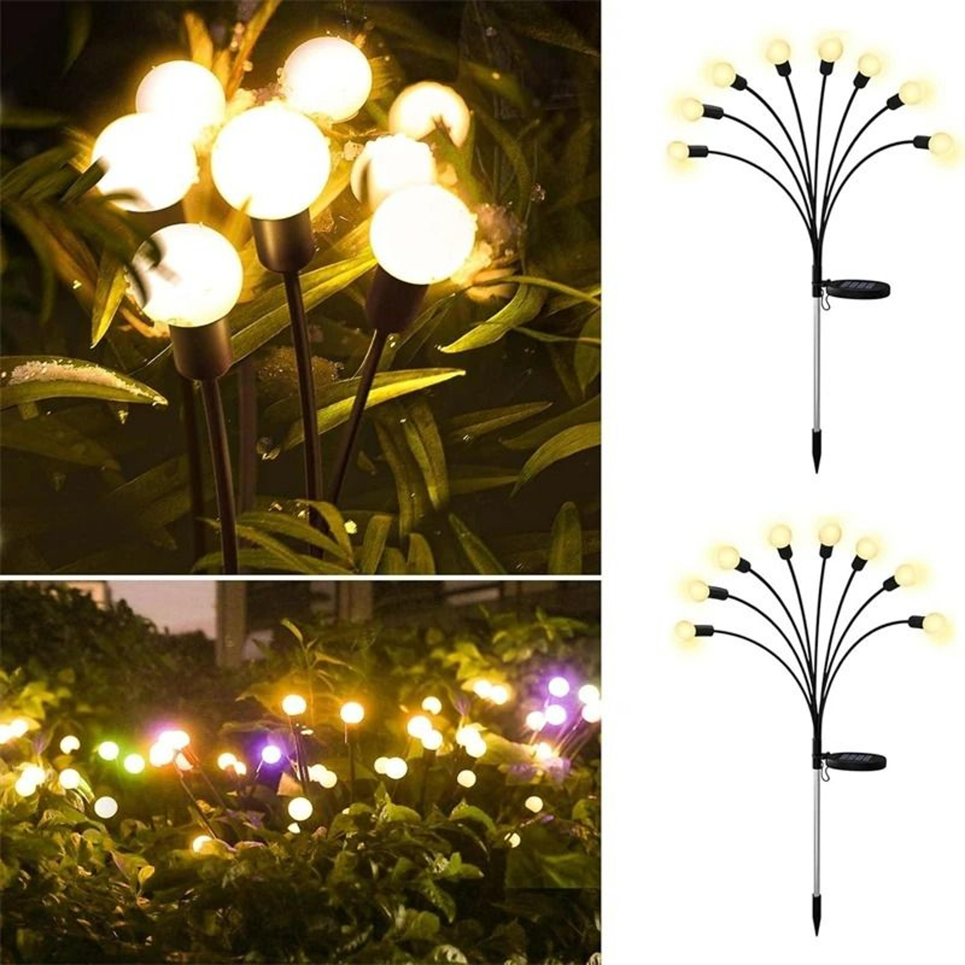 solar powered firefly garden string lights & outdoor accent decor