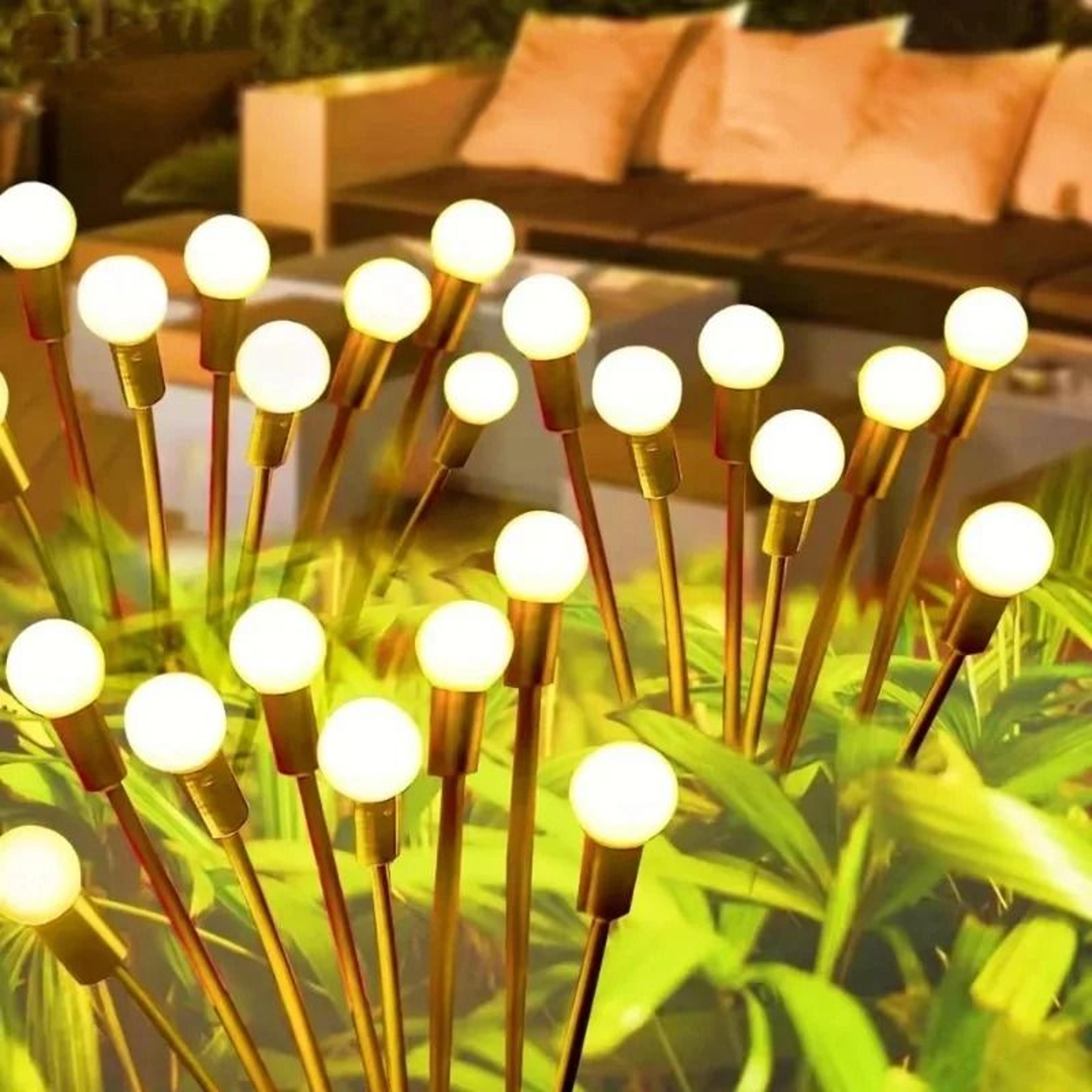 10-led solar firefly lawn light & outdoor courtyard accent