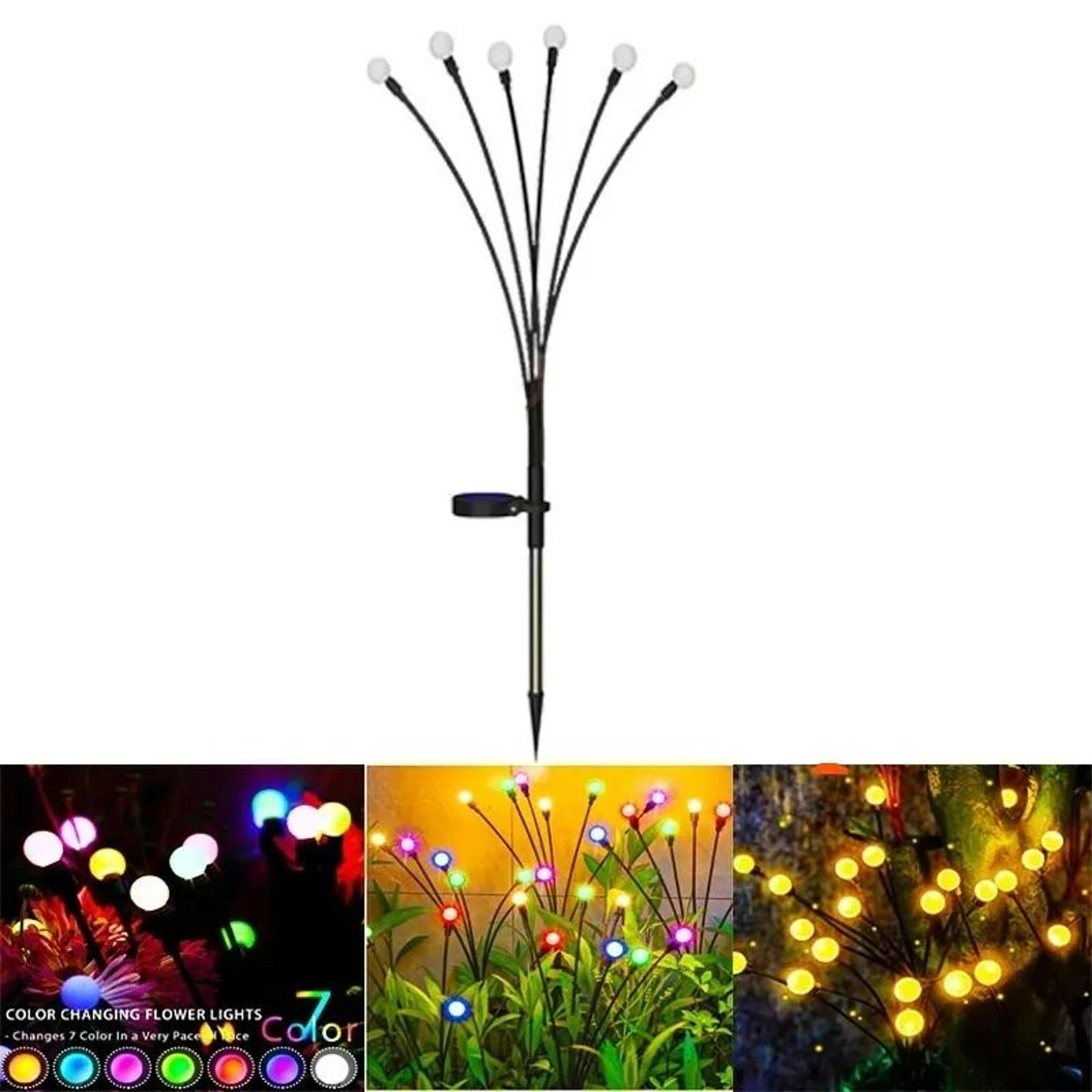 solar garden firefly light & outdoor pathway accent decor