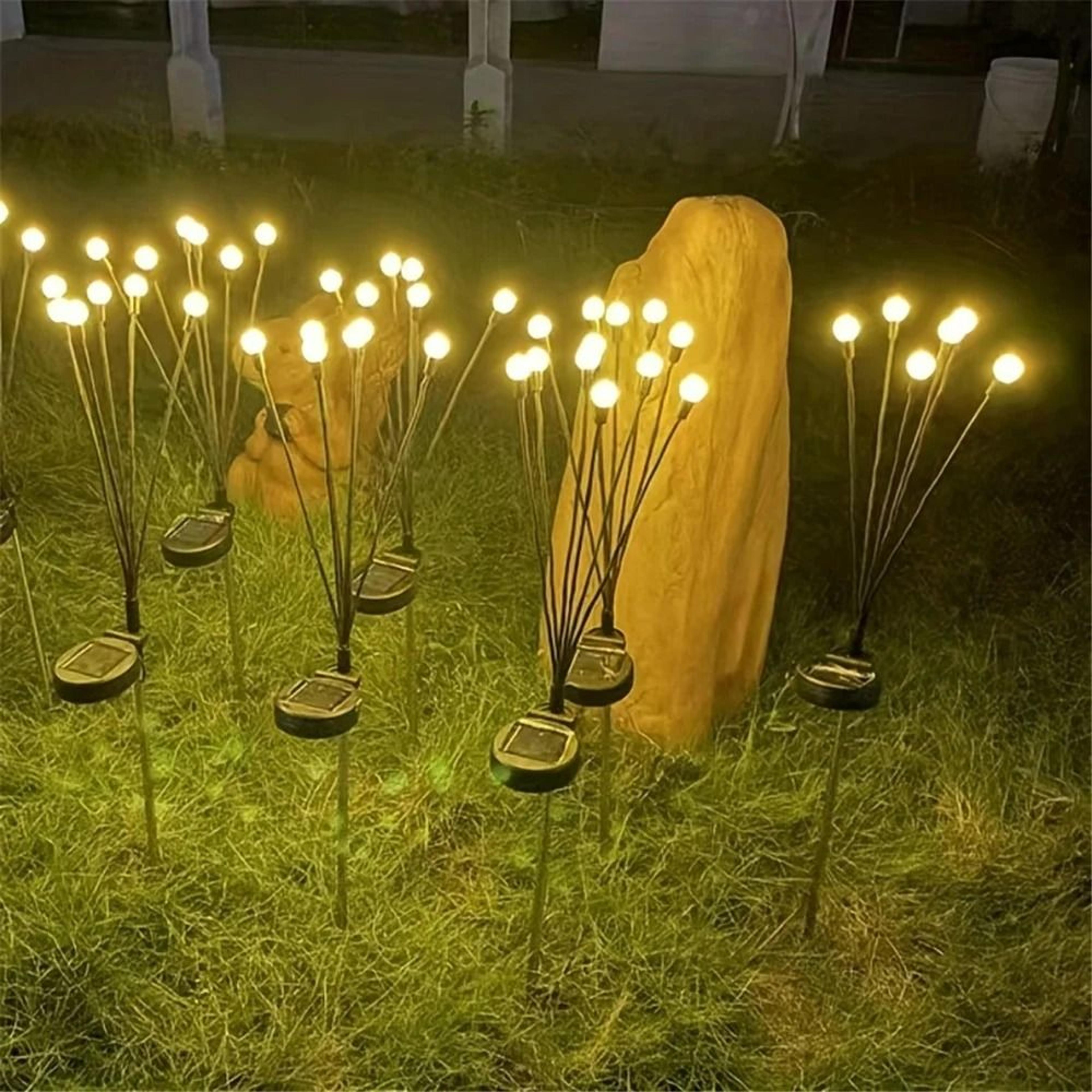 solar powered dancing firefly lights & outdoor garden landscape accent