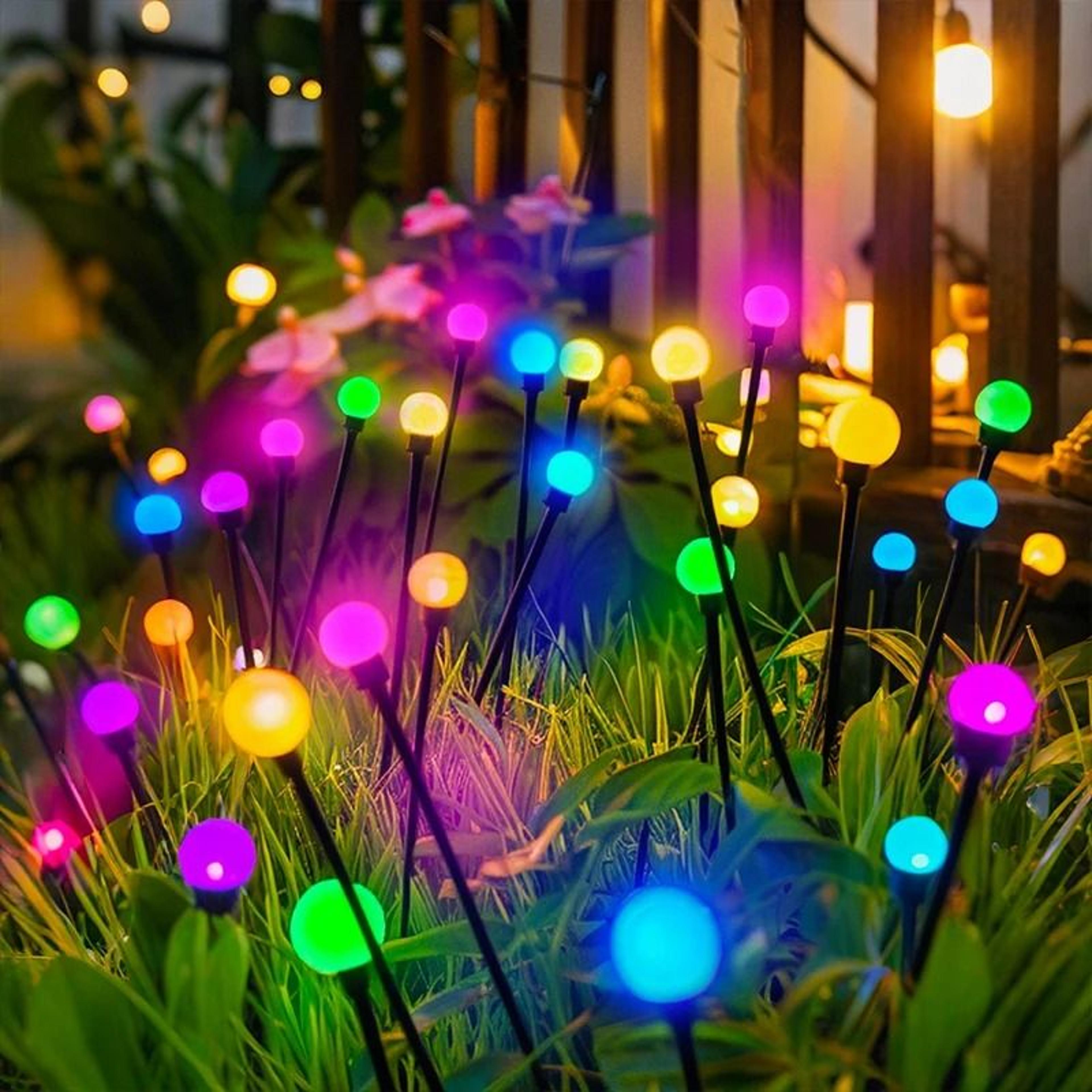 solar firefly lights & outdoor waterproof landscape accent