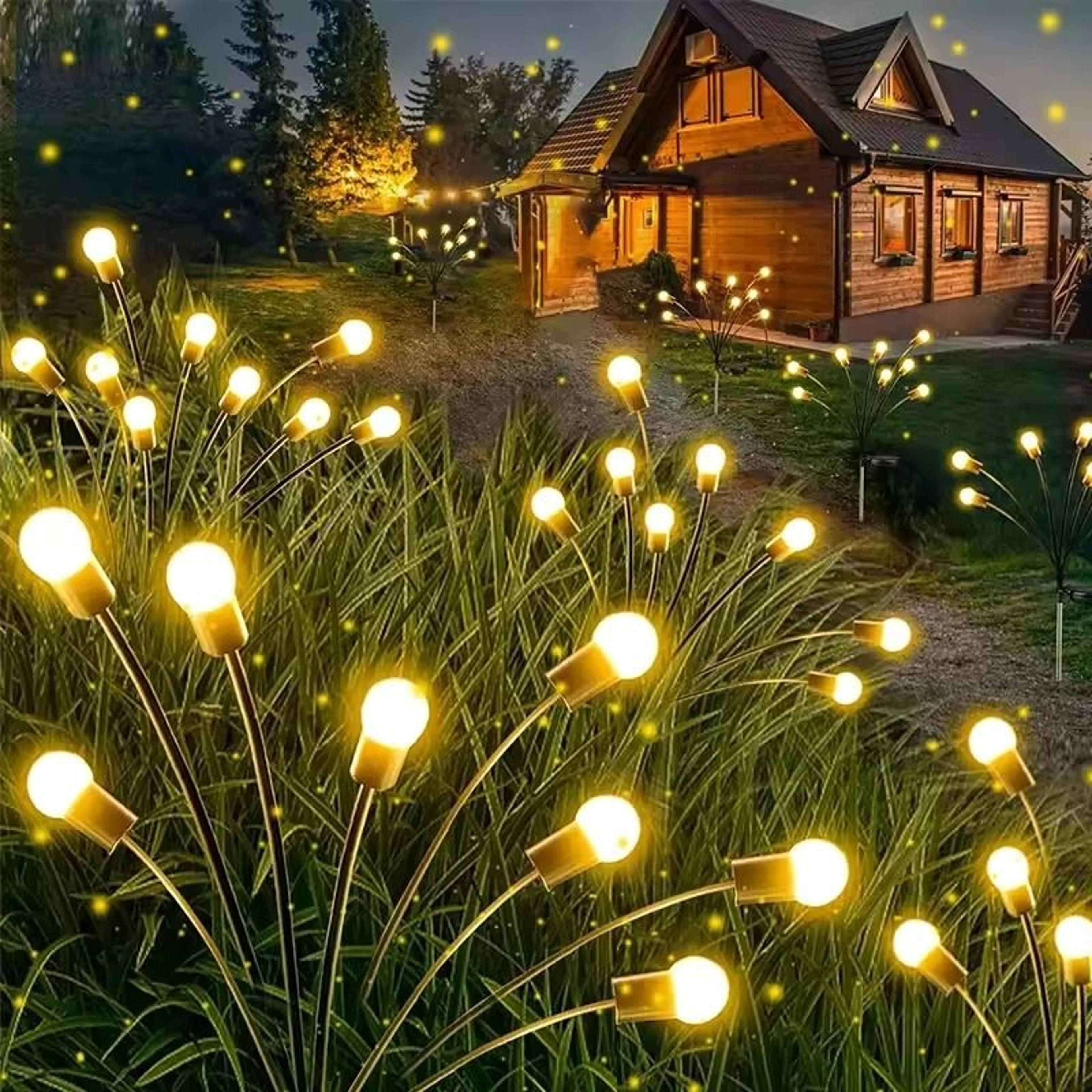 solar firefly lights & outdoor waterproof garden accent