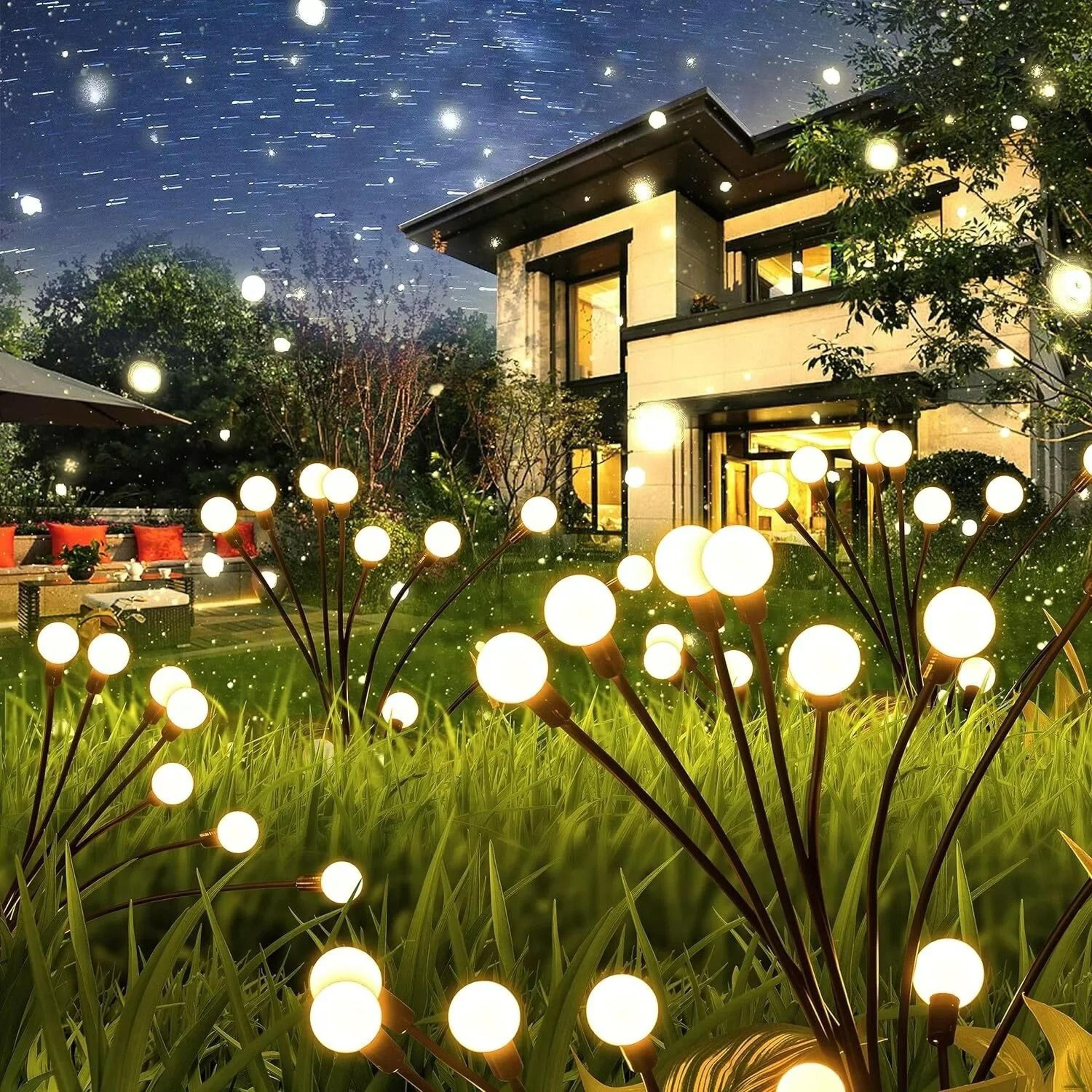 6/10 led solar firefly lights & outdoor holiday swaying accent