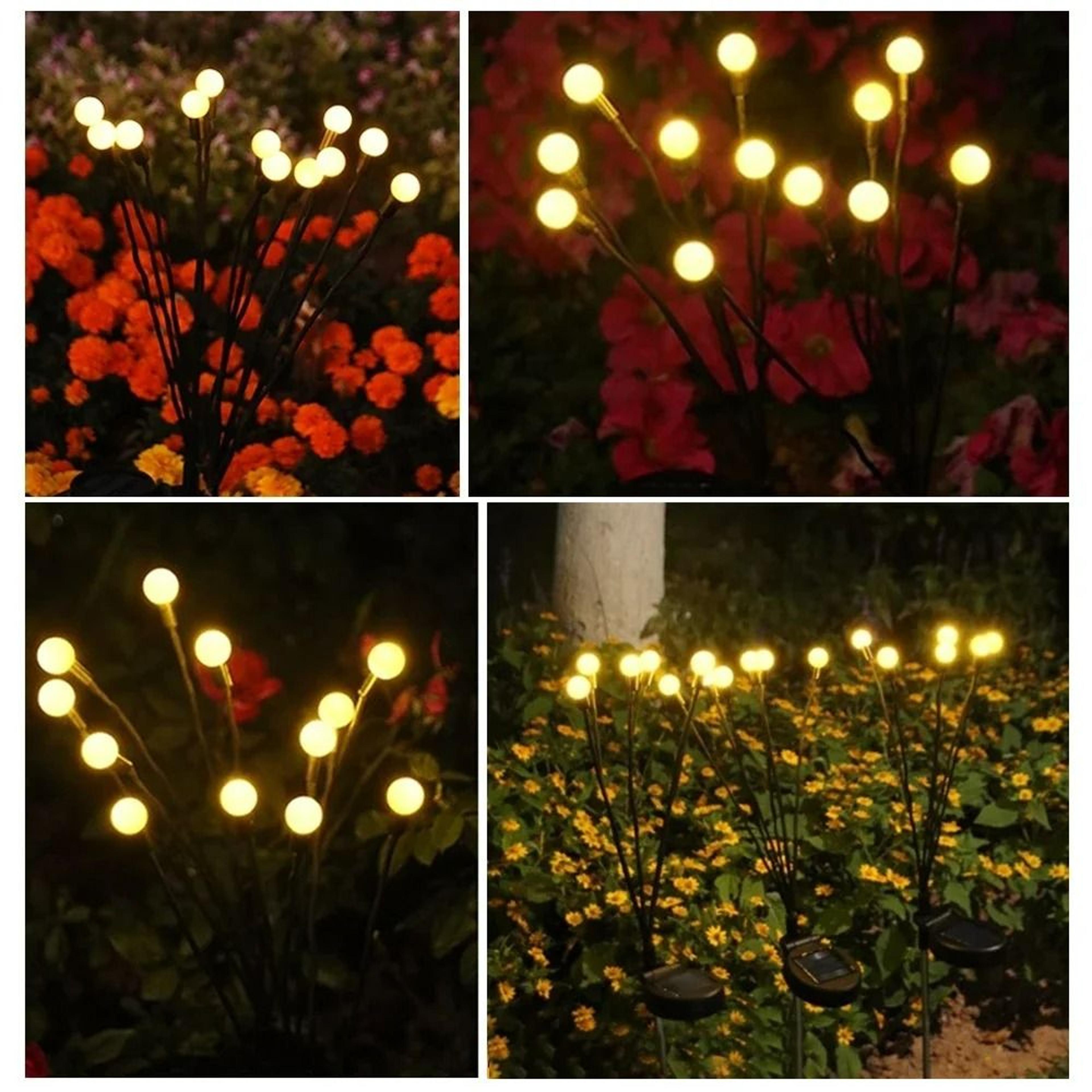 outdoor solar firefly swaying fairy light & festive pathway decor