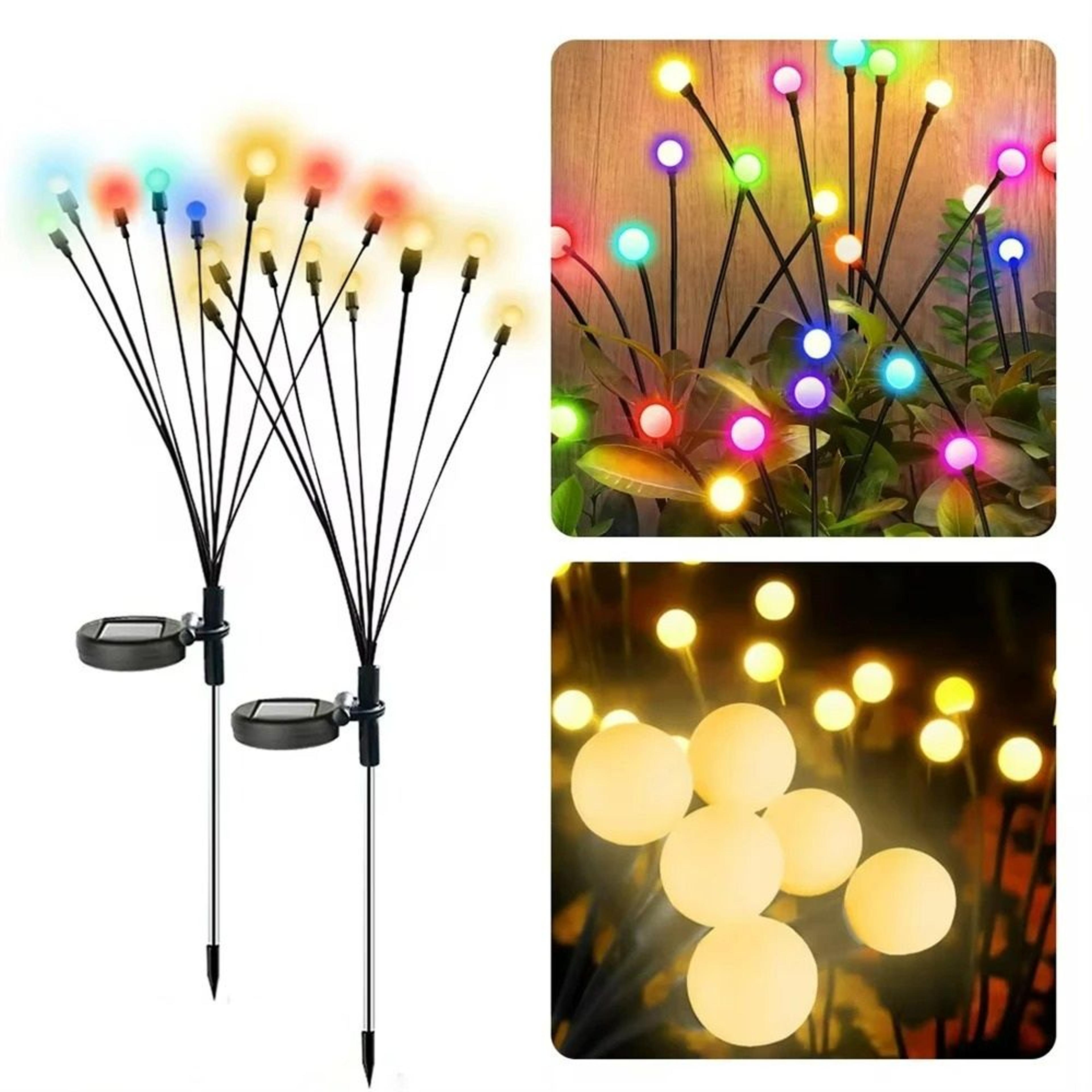 solar firefly starburst swaying lights & courtyard patio decor