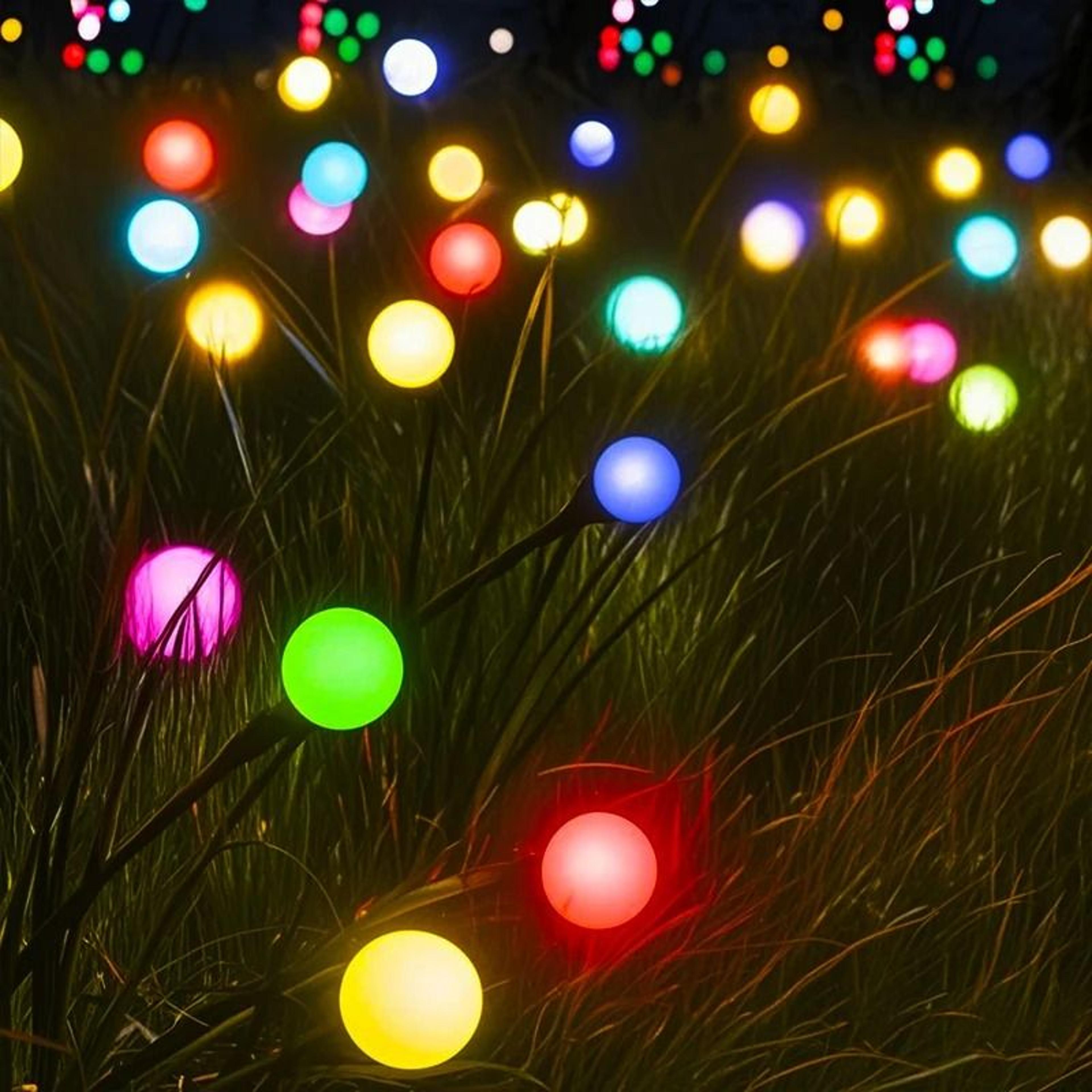 solar firefly swaying lights & outdoor waterproof garden pathway decor