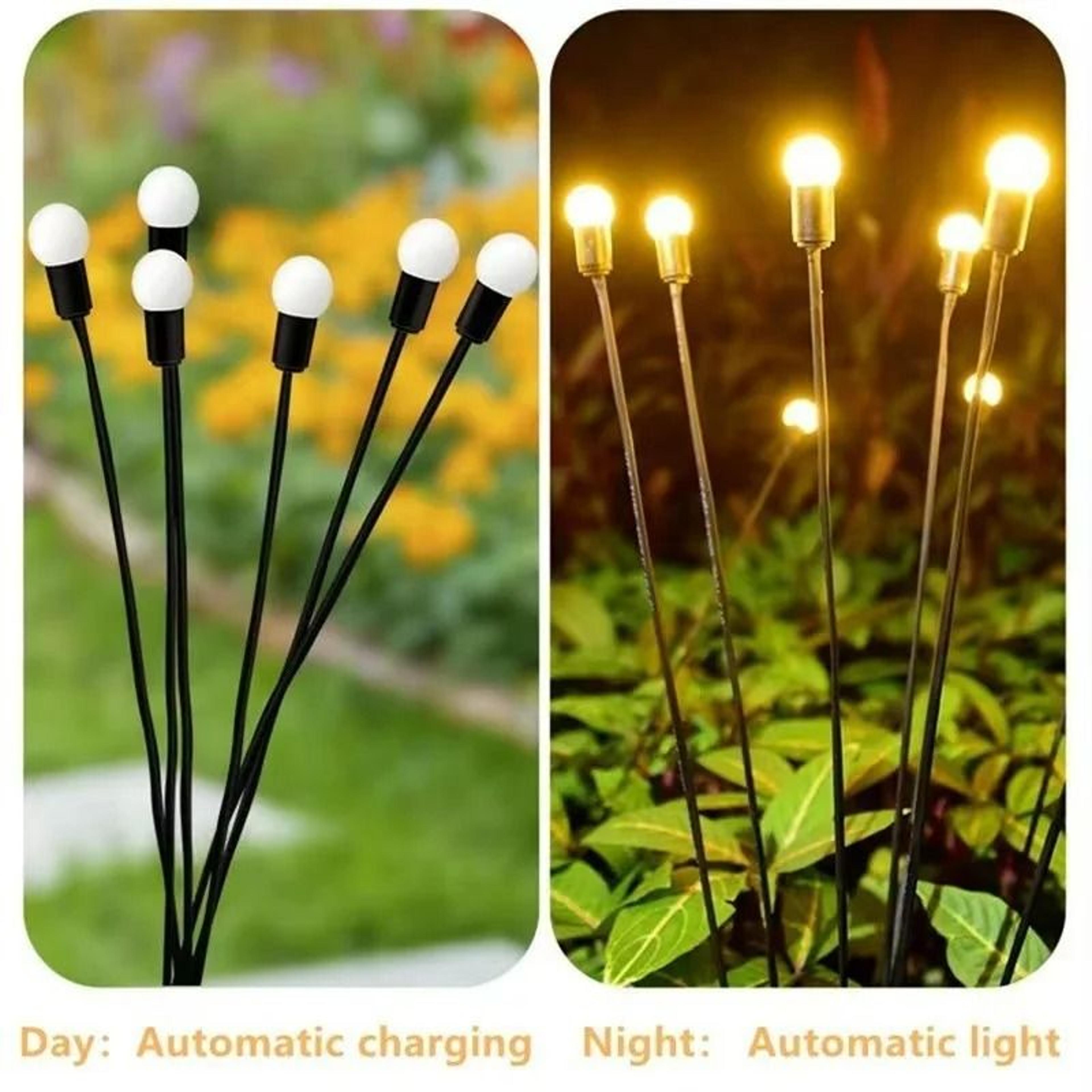 led solar firefly lights outdoor waterproof garden decor