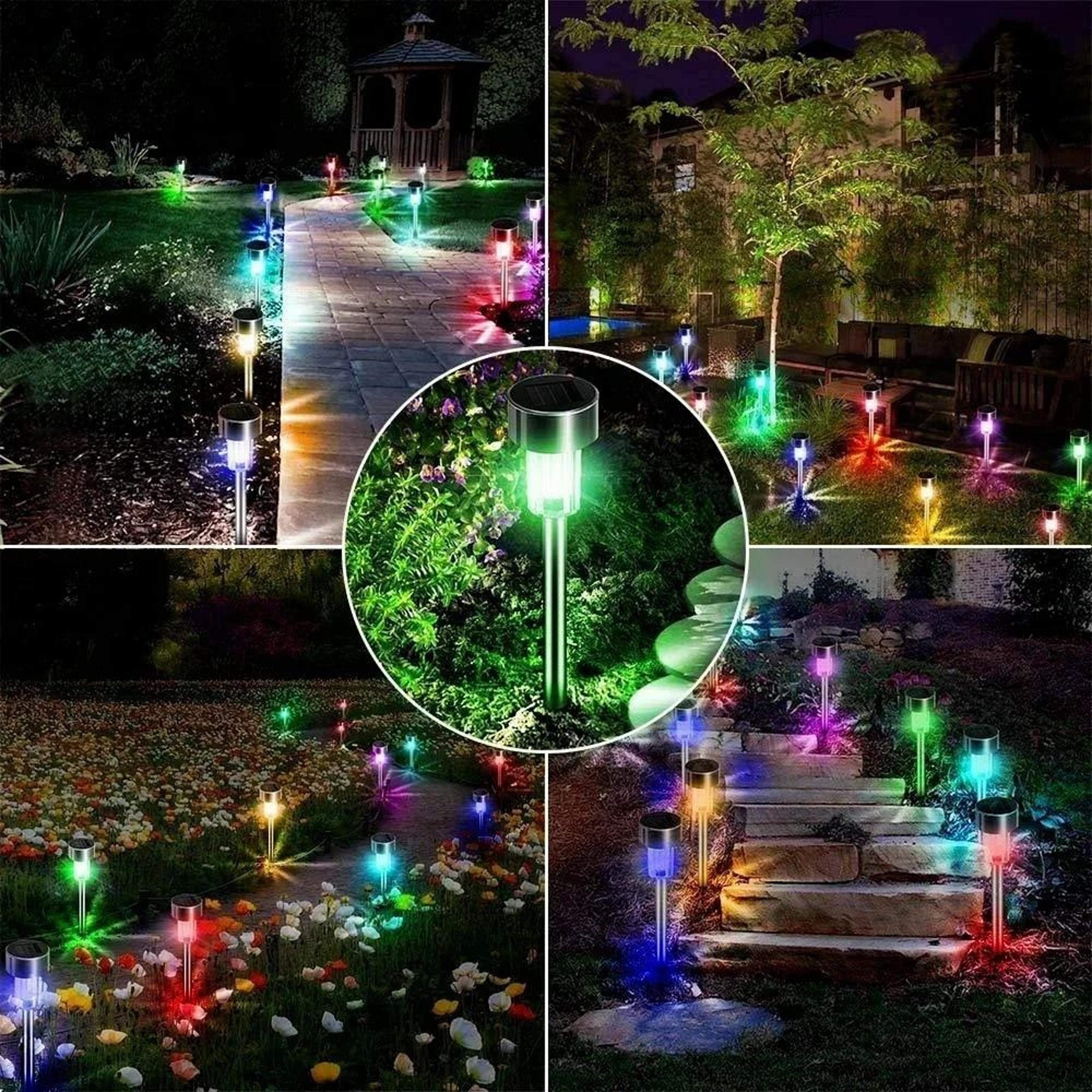 solar outdoor garden landscape path lights