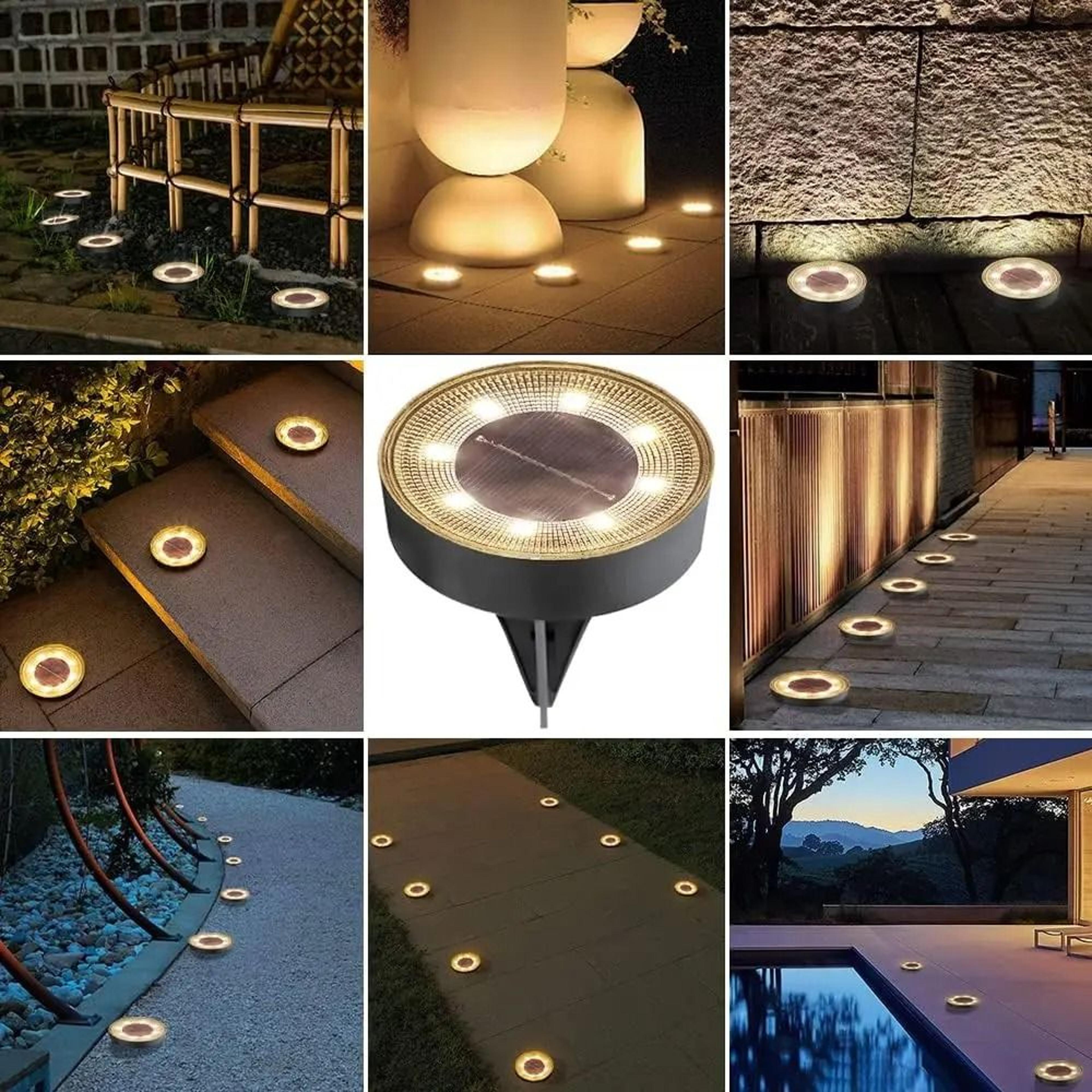 ip68 waterproof heavy-duty solar ground path deck lights