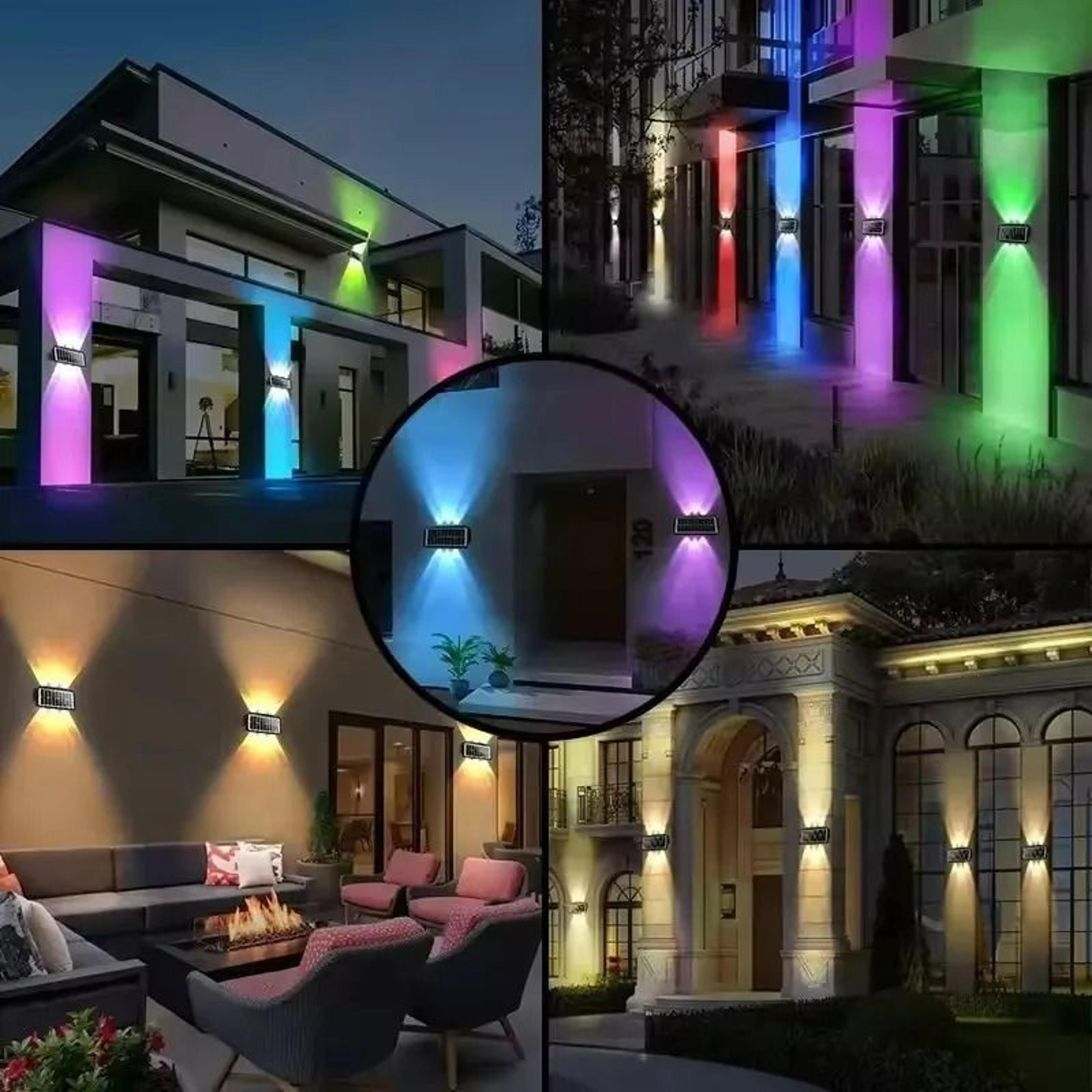 outdoor up and down solar led wall lights