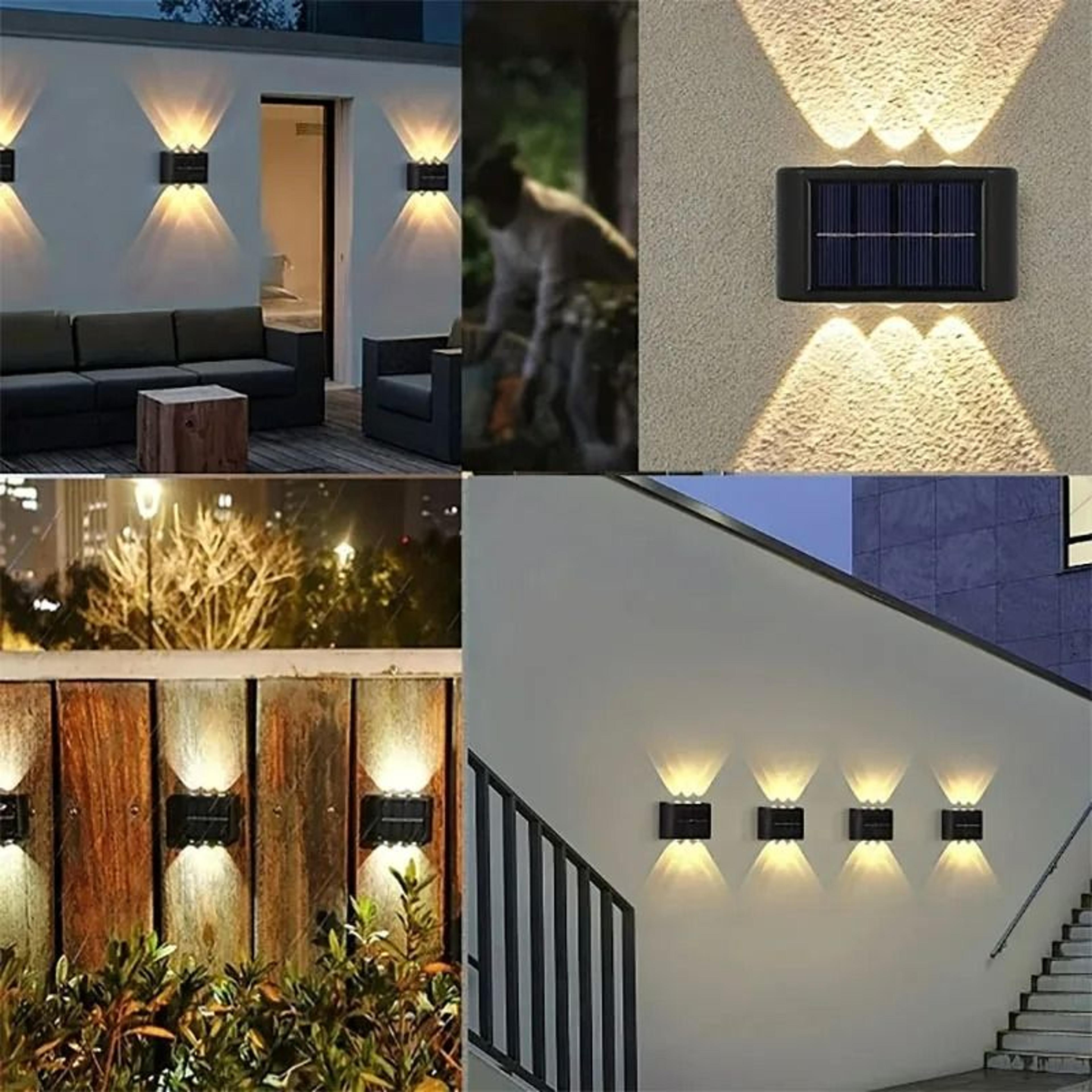 solar led dusk-to-dawn outdoor wall & fence lights