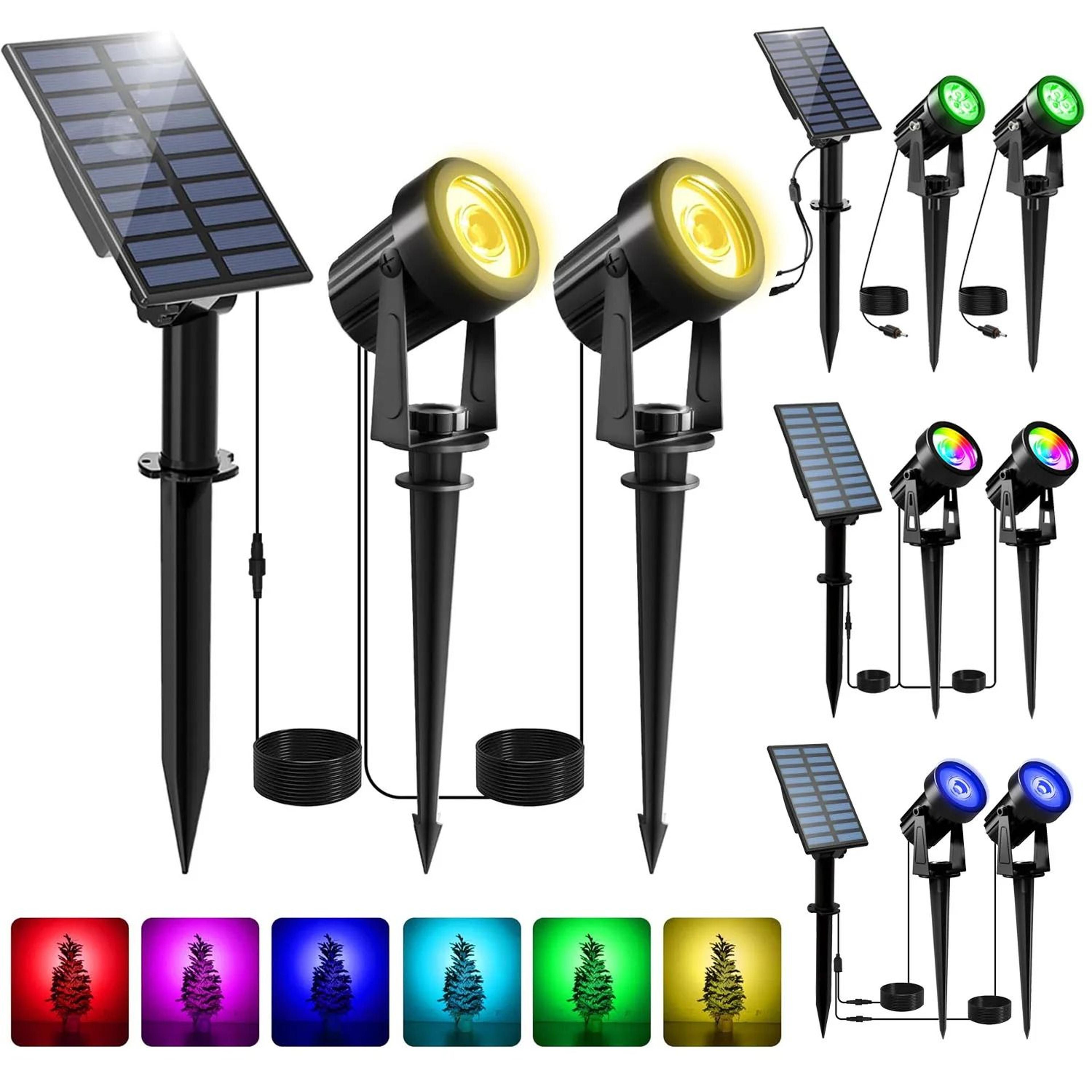 solar outdoor adjustable led landscape spotlight