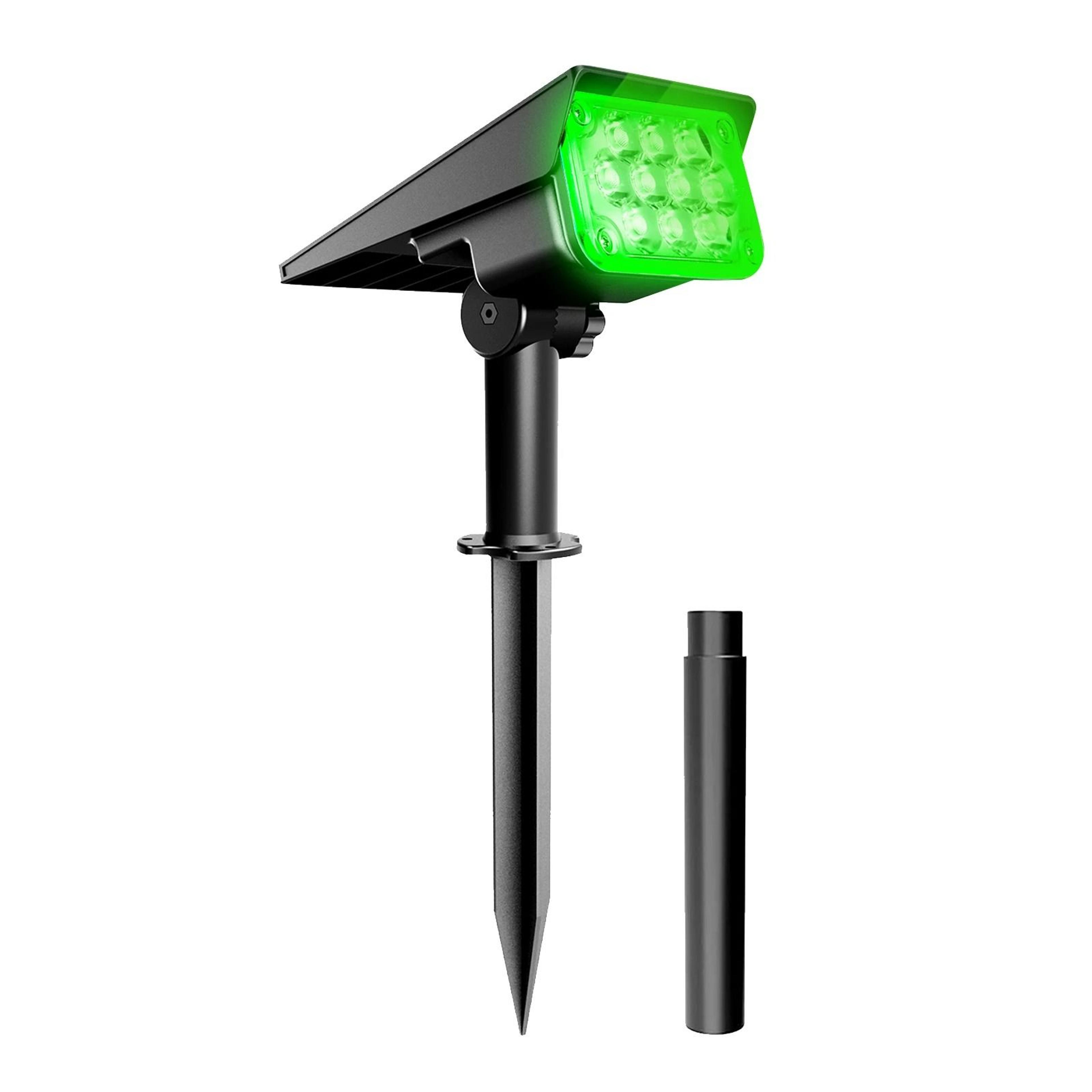 solar adjustable green outdoor landscape spotlight