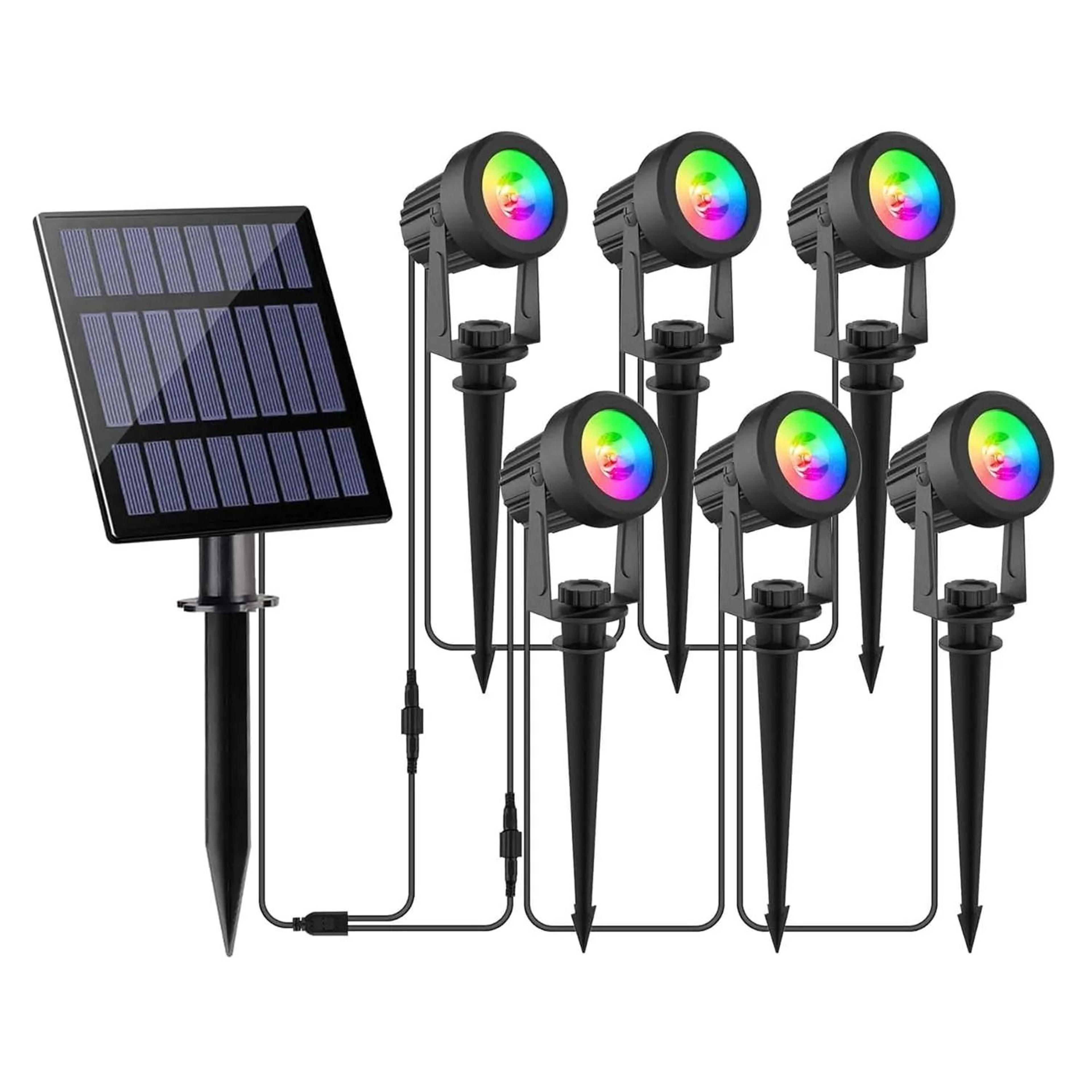 solar outdoor adjustable led landscape spotlight 4pcs set