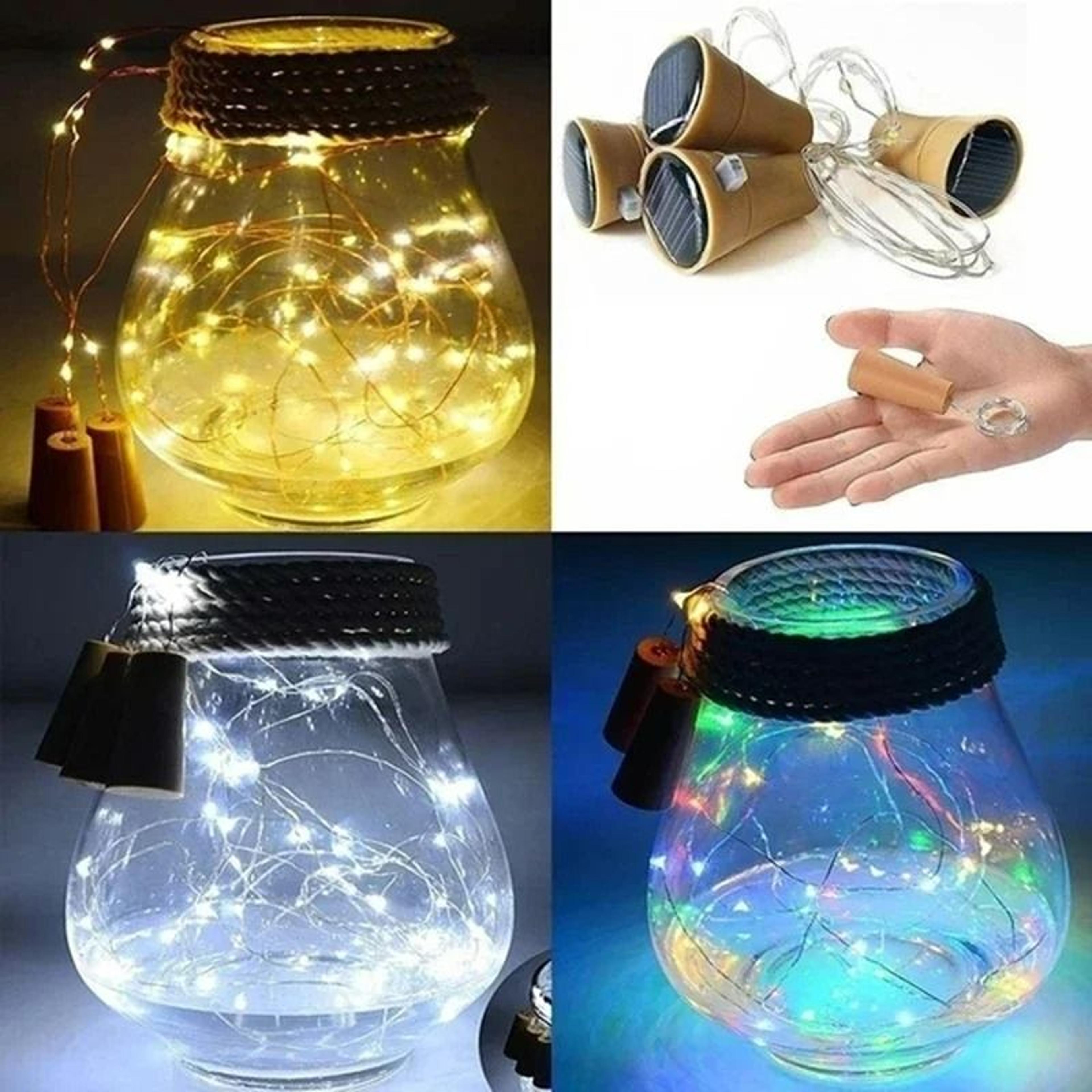 solar wine bottle cork string lights 5pcs set