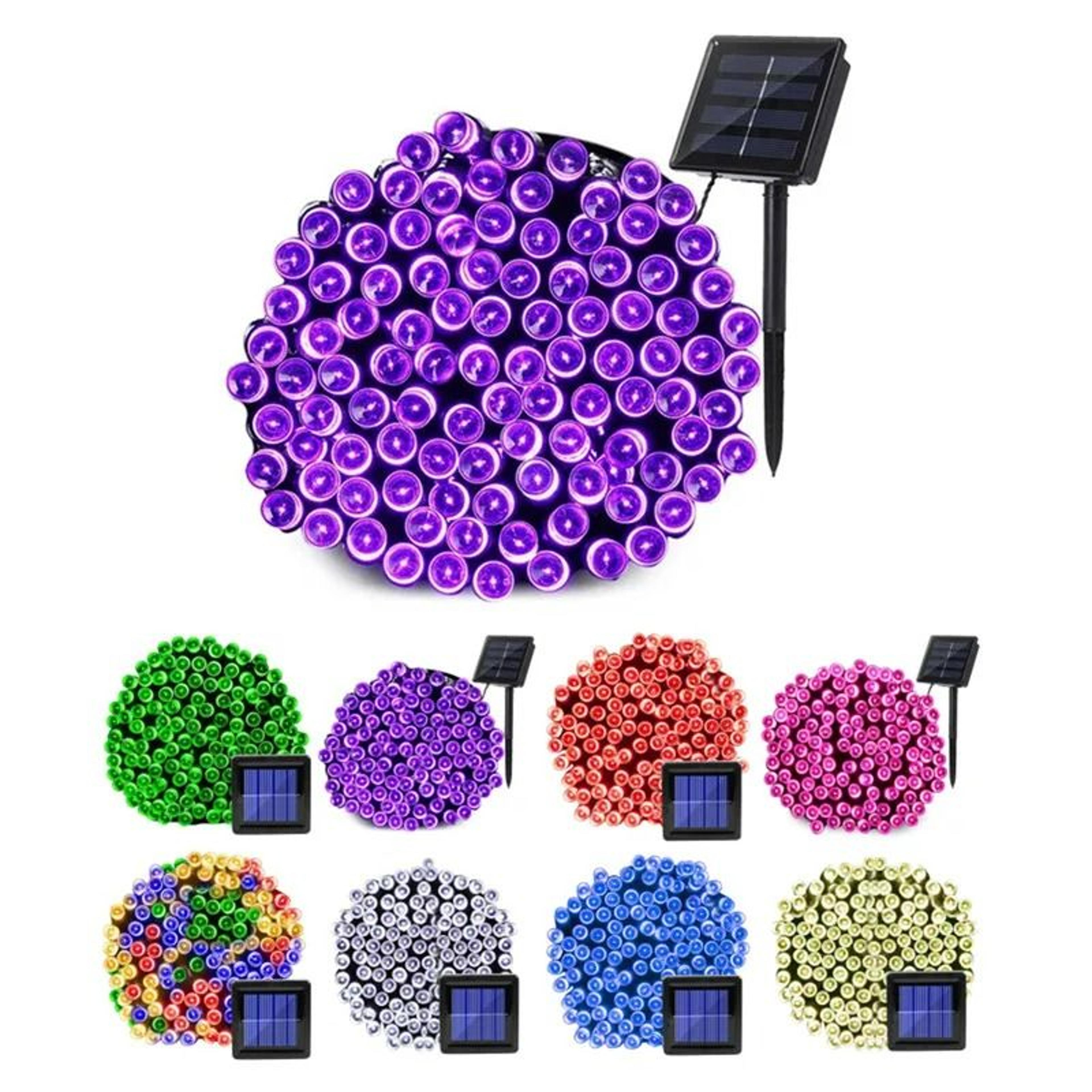 solar christmas garland outdoor fairy string lights