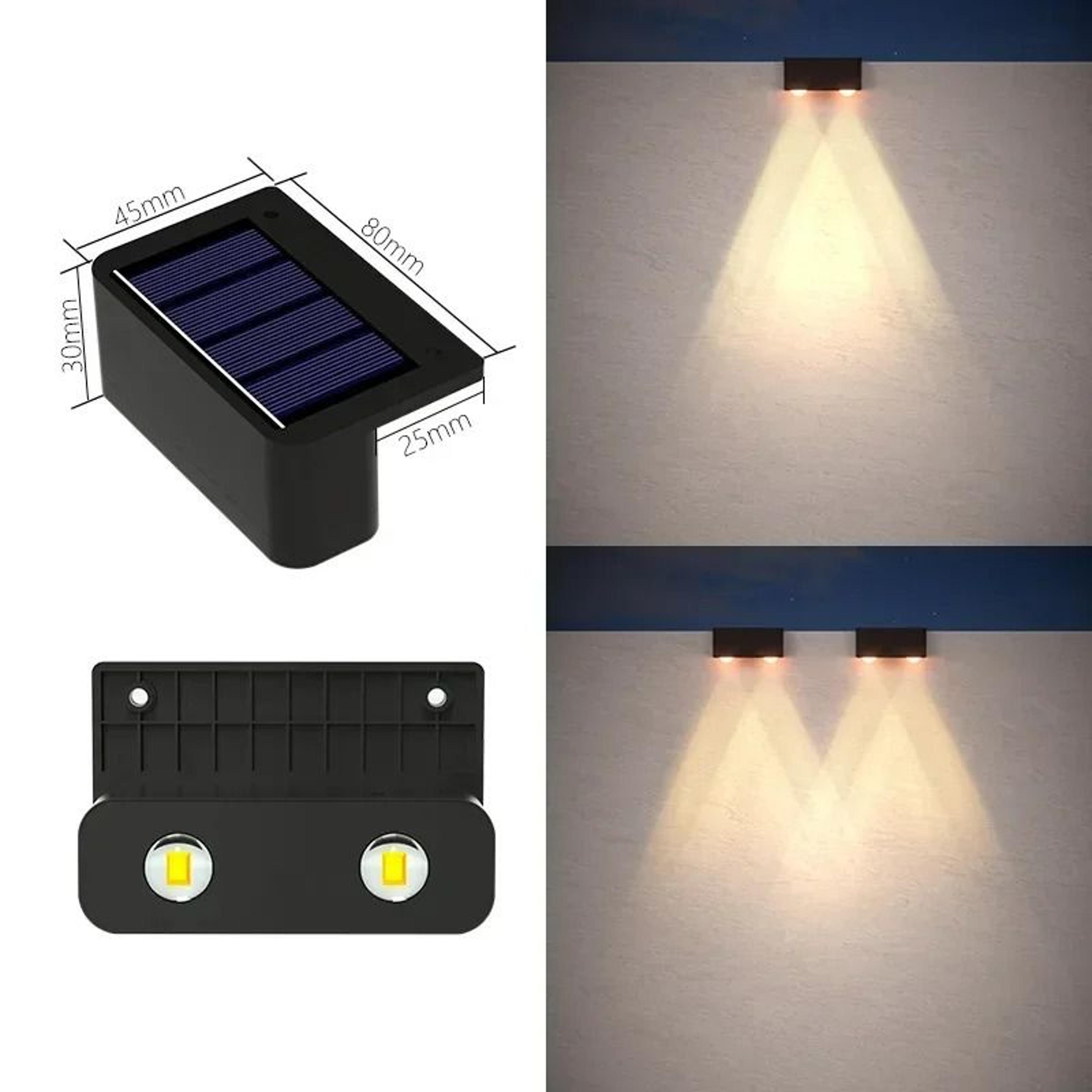 solar led waterproof outdoor wall & step accent light