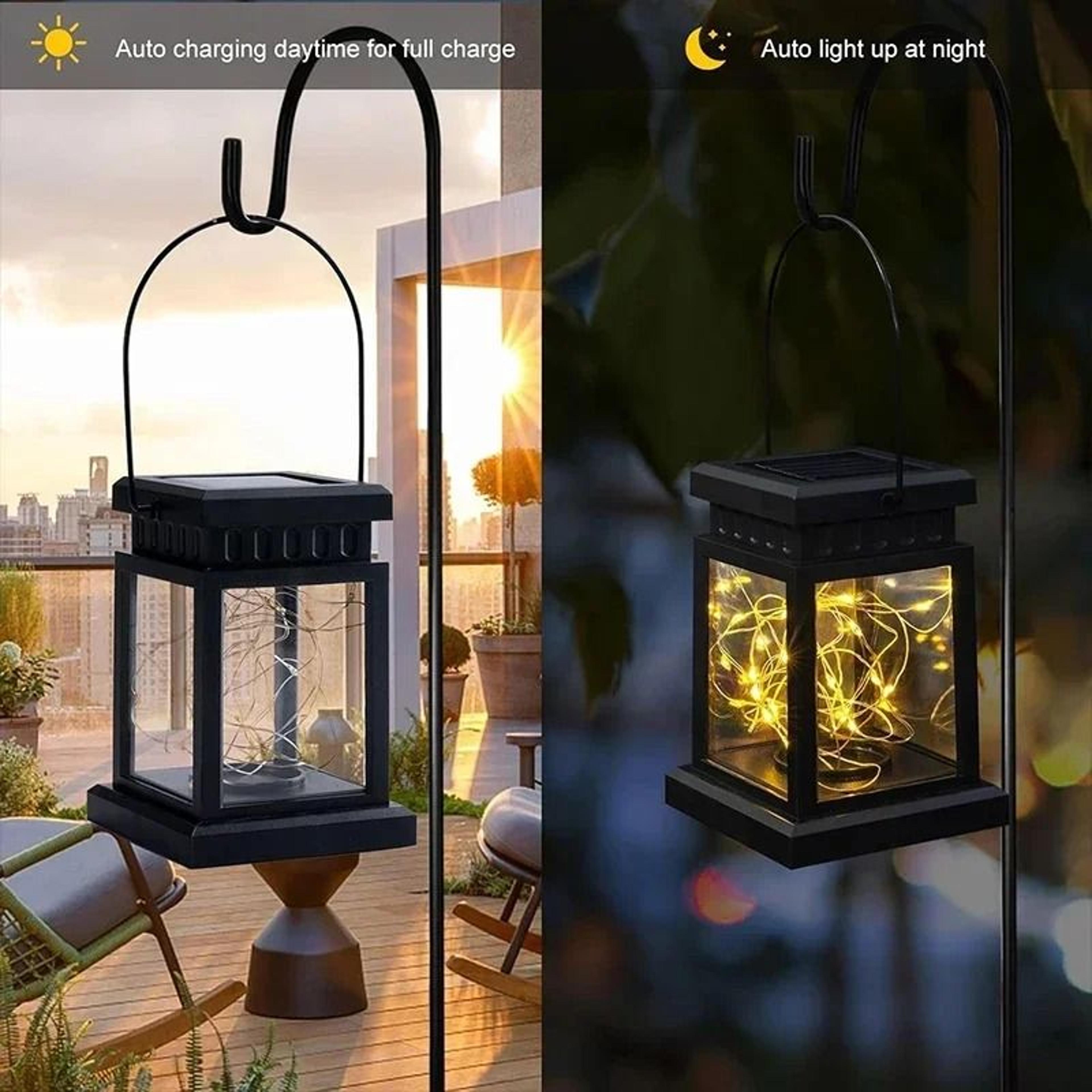 solar outdoor hanging lantern string light