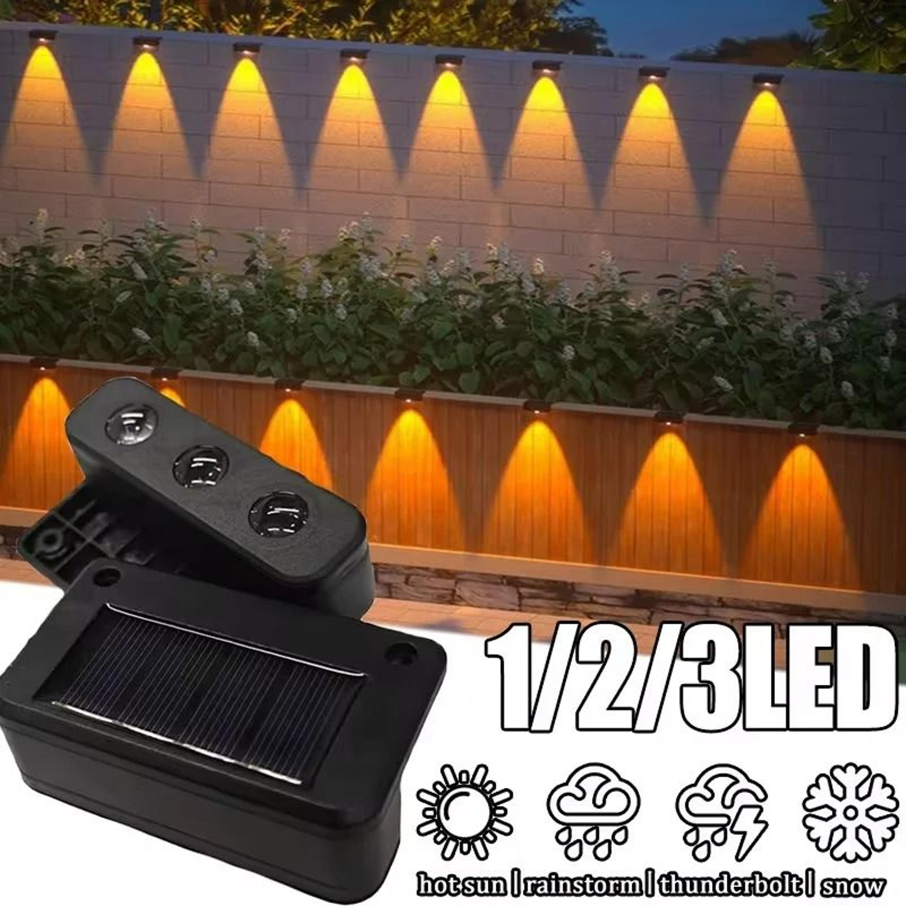 solar powered outdoor up & down wall accent lamp